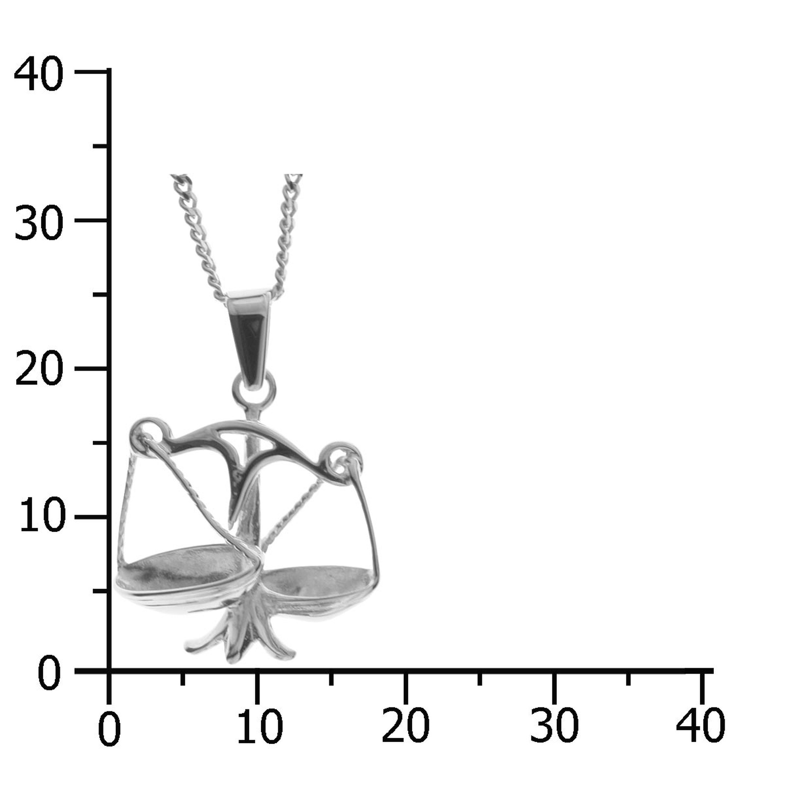 OSTSEE-SCHMUCK Kette mit Anhänger »- Tierkreiszeichen Waage - Silber 925/000 -,«