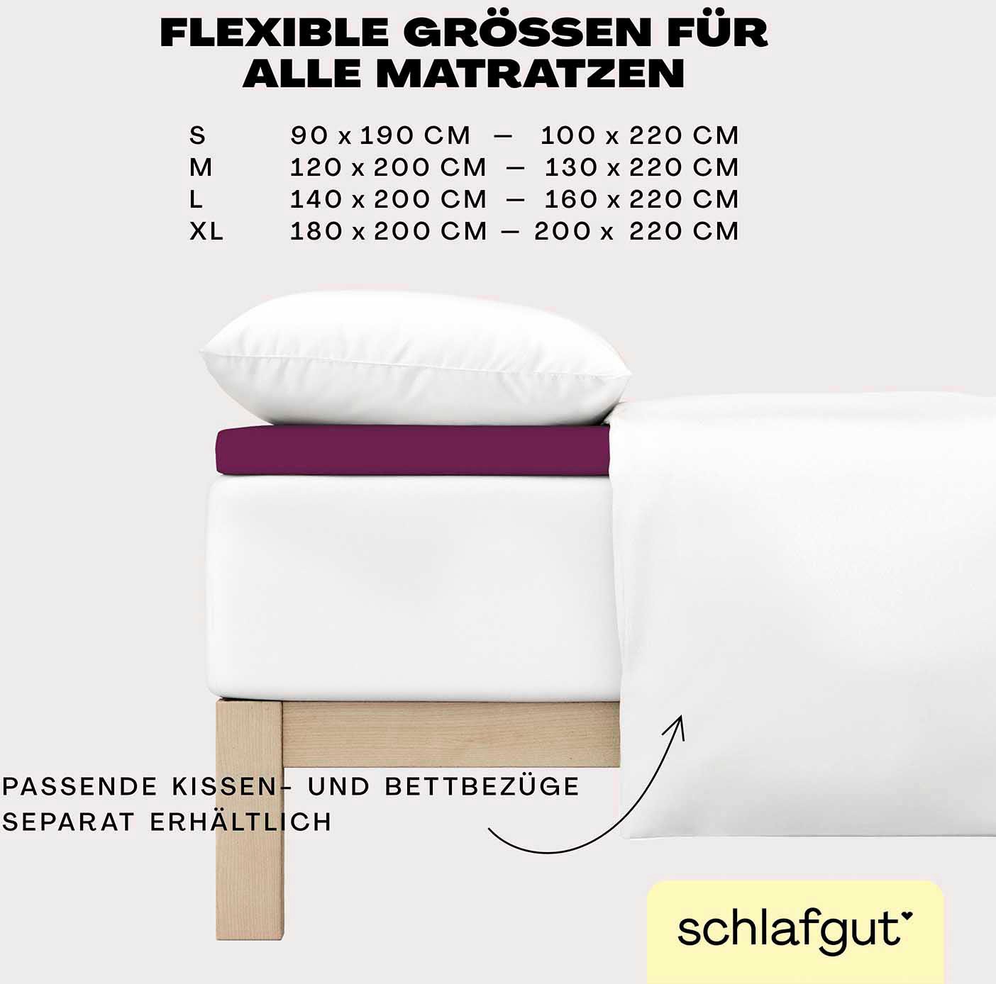 Schlafgut Spannbettlaken »EASY Jersey Elasthan Topper« MADE IN GREEN by OEKO-TEX®