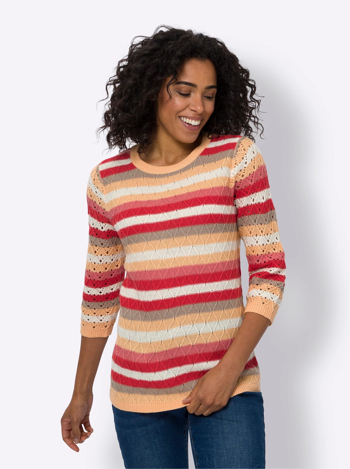 Classic Basics 3/4 Arm-Pullover »Ajour-Pullover«