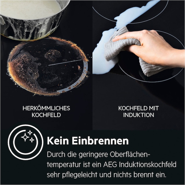 AEG Induktions Herd-Set »TEAMH2PIS2«, EPE55526BM, Pyrolyse-Selbstreinigung  online bei OTTO