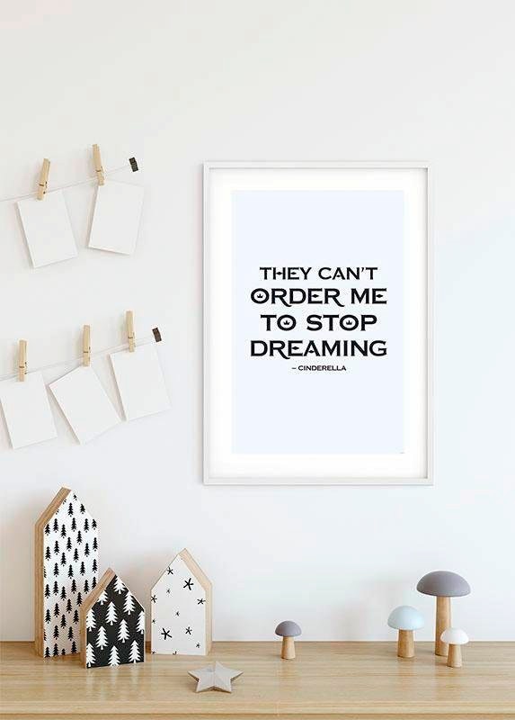 Komar Poster »Cinderella Quote«, Disney, (1 St.), Kinderzimmer, Schlafzimmer, Wohnzimmer