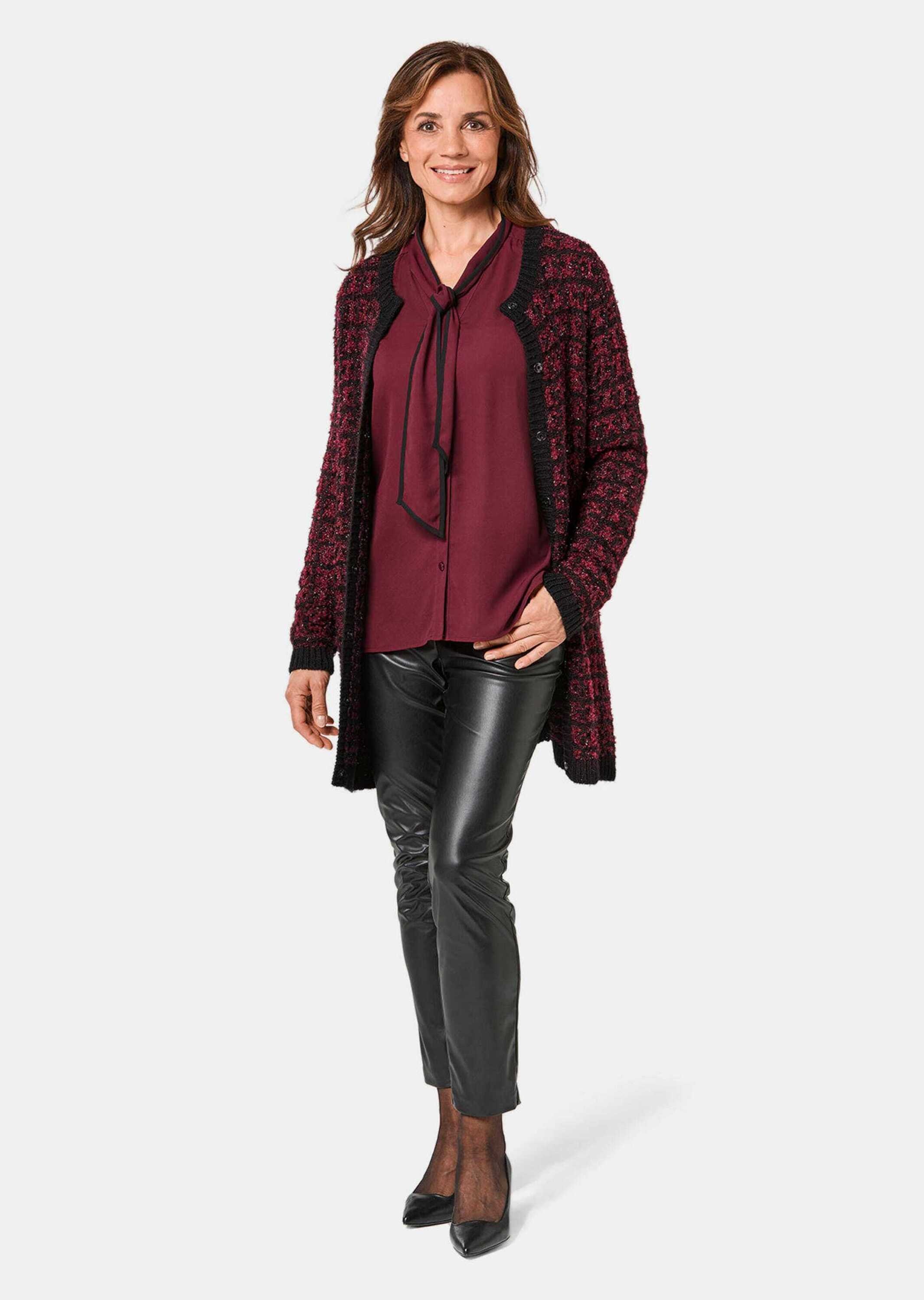 GOLDNER Strickjacke »Kurzgröße Schicker Strickcardigan mit Glanzgarnen«