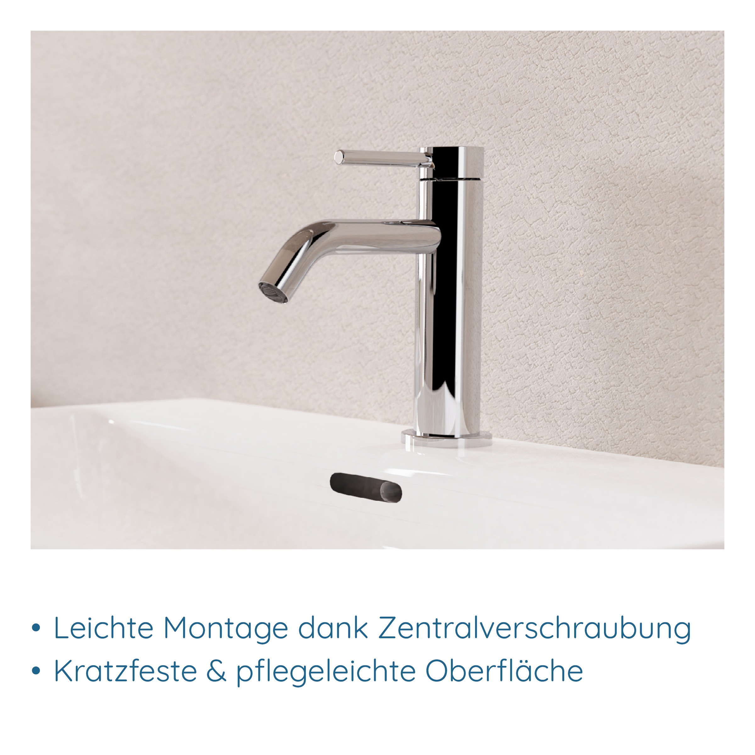 welltime Waschtischarmatur »Toscana« reduzierter Wasserverbrauch durch Eco-Click-Funktion