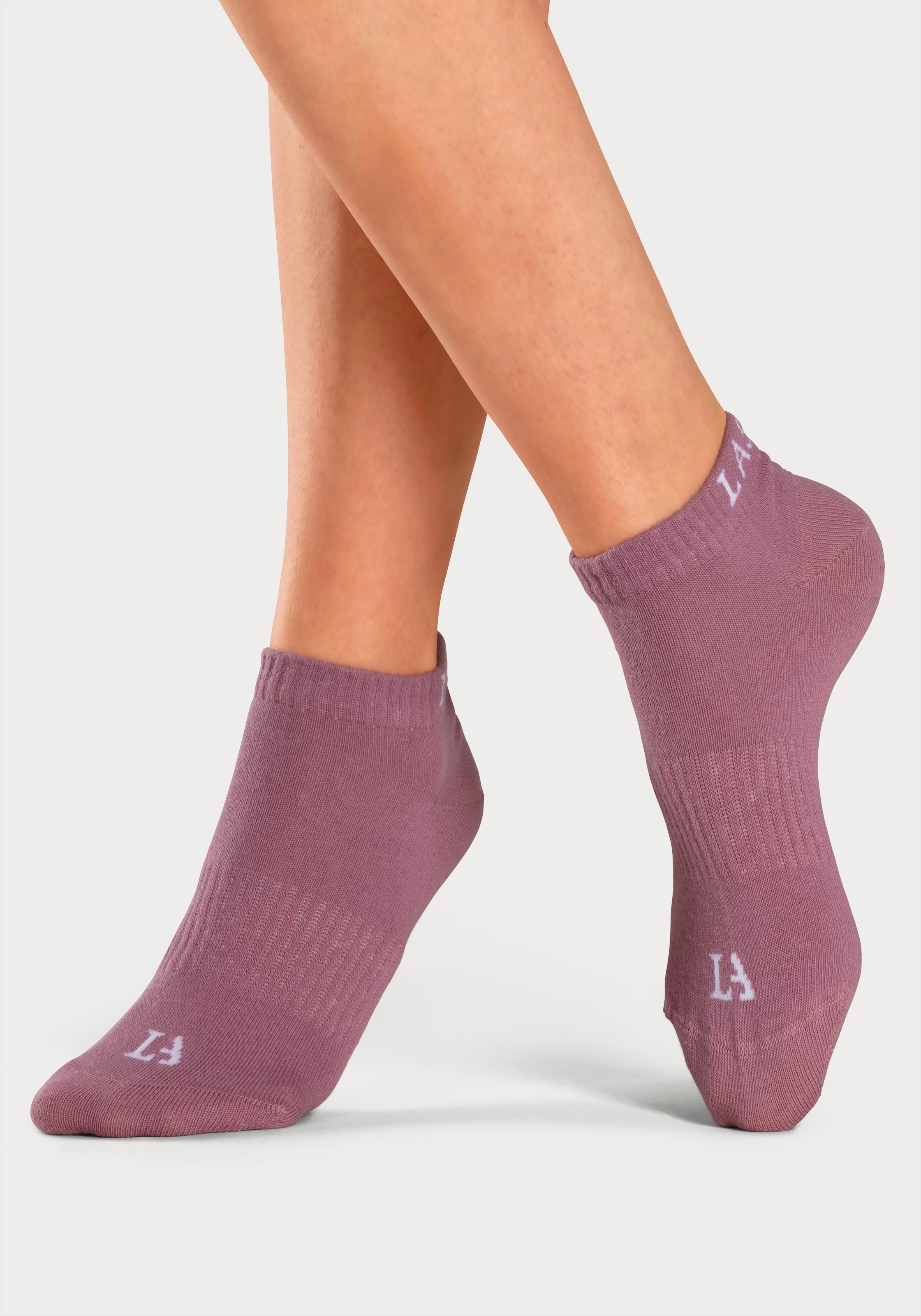 LASCANA ACTIVE Sneakersocken, (Packung, 6 Paar), mit eingestricktem Marken Logo