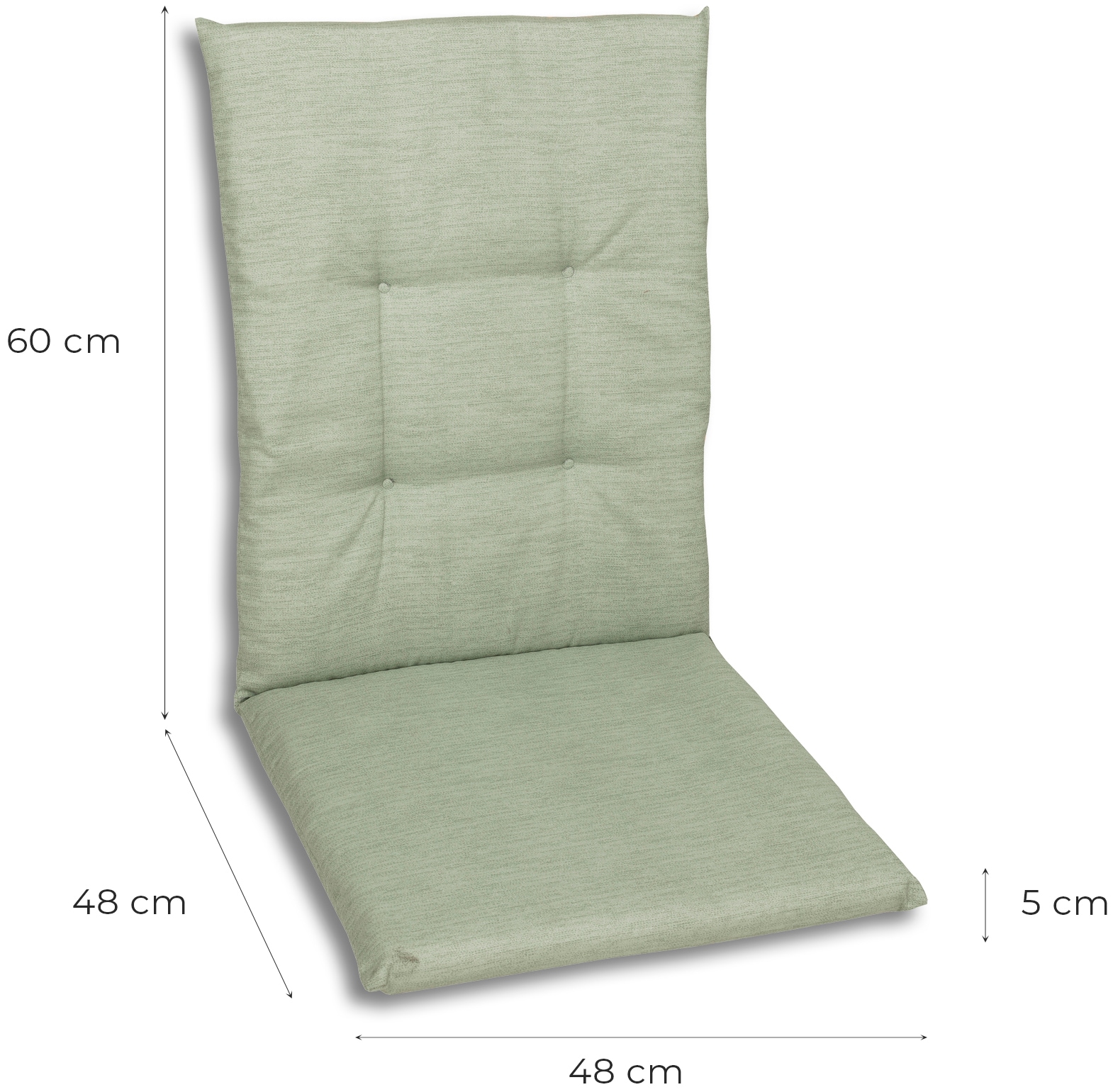 GO-DE Sitzauflage Maße ca.: 48 cm x 108 cm x 5 cm