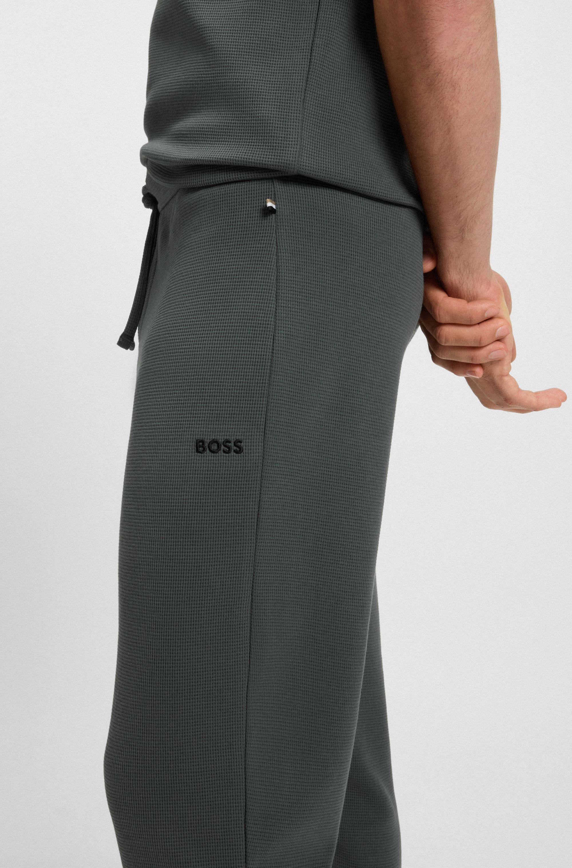 BOSS Pyjamahose »Waffle Pants Cuf«