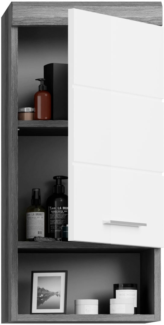 INOSIGN Badmöbel-Set »Siena, 5 teilig, bestehend aus:«, (Set, 5 St.), Hochschrank, WBU, Spiegel, Unterschrank, Hängeschrank