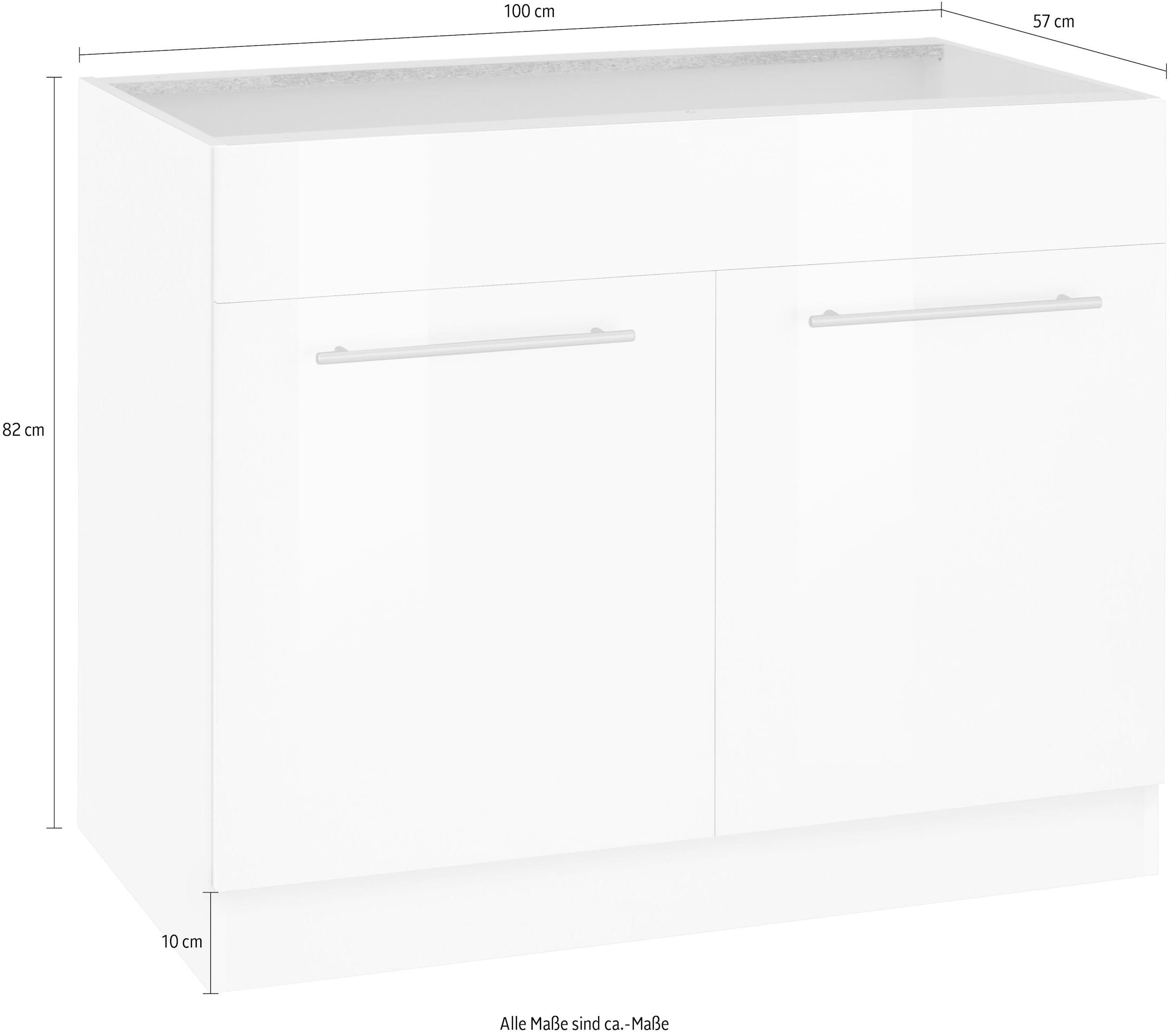 wiho Küchen Spülenschrank »Unna«, 100 cm breit, ohne Arbeitsplatte
