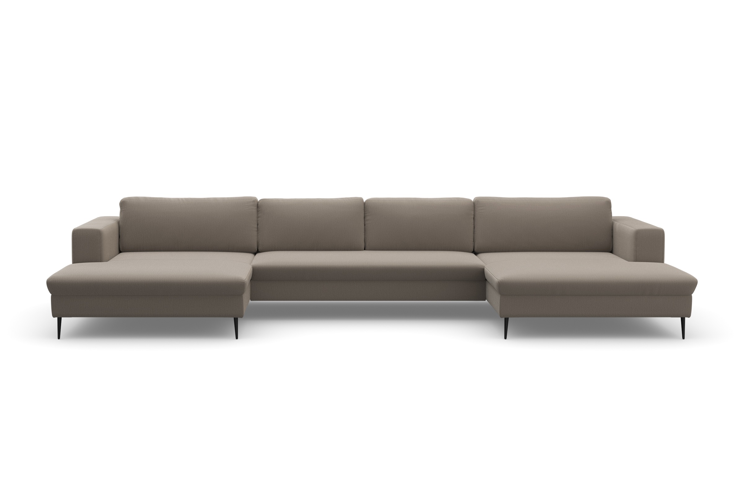 DOMO collection Wohnlandschaft »Modica U-Form«, XXL, in moderner Optik mit, 2 großzügigen Recamieren, auch in Cord