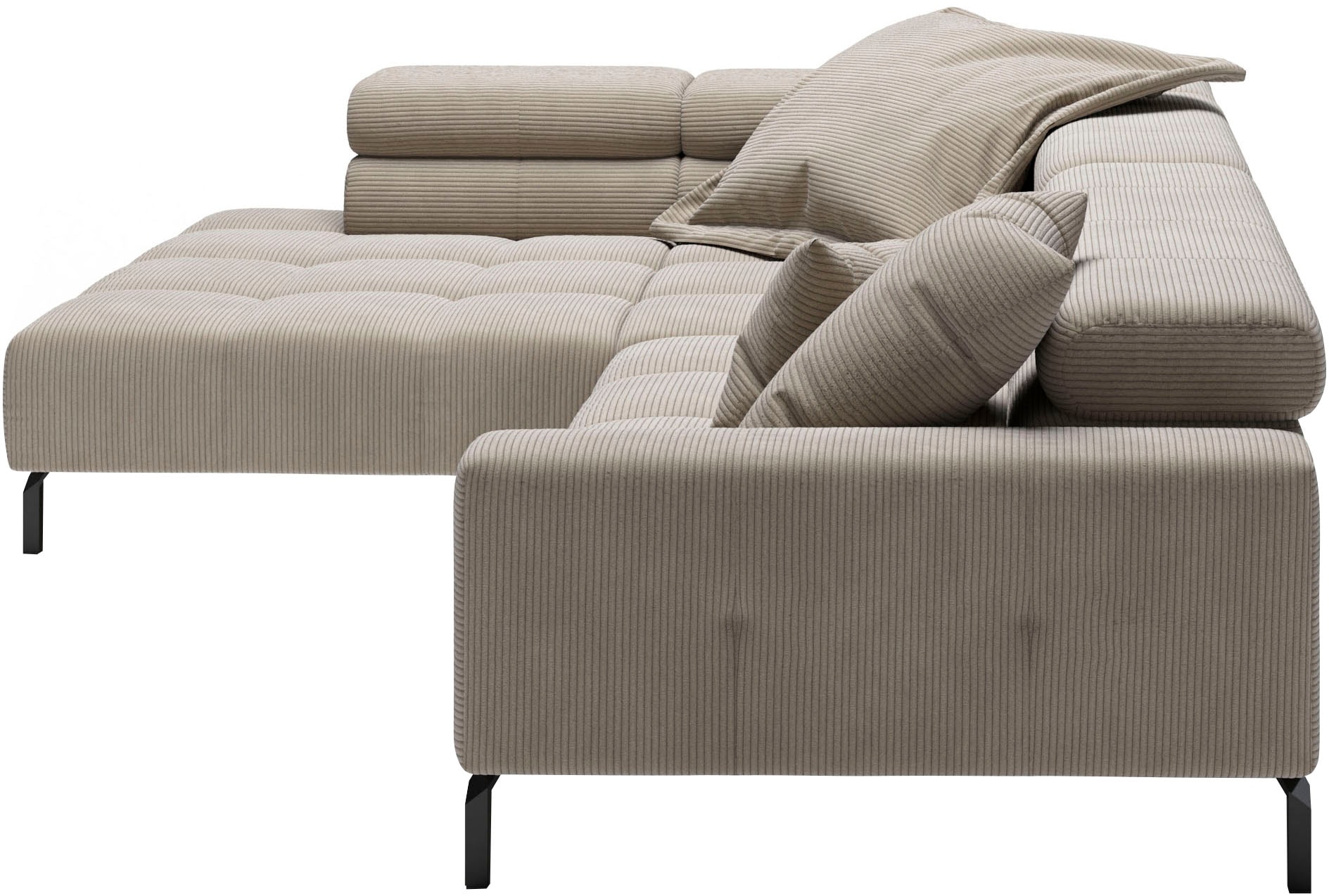 Home affaire Ecksofa »Claya, 311 cm breit, L-Form,  inkl. Kopfteilverstellung« ohne elektrischen Sitzvorzug