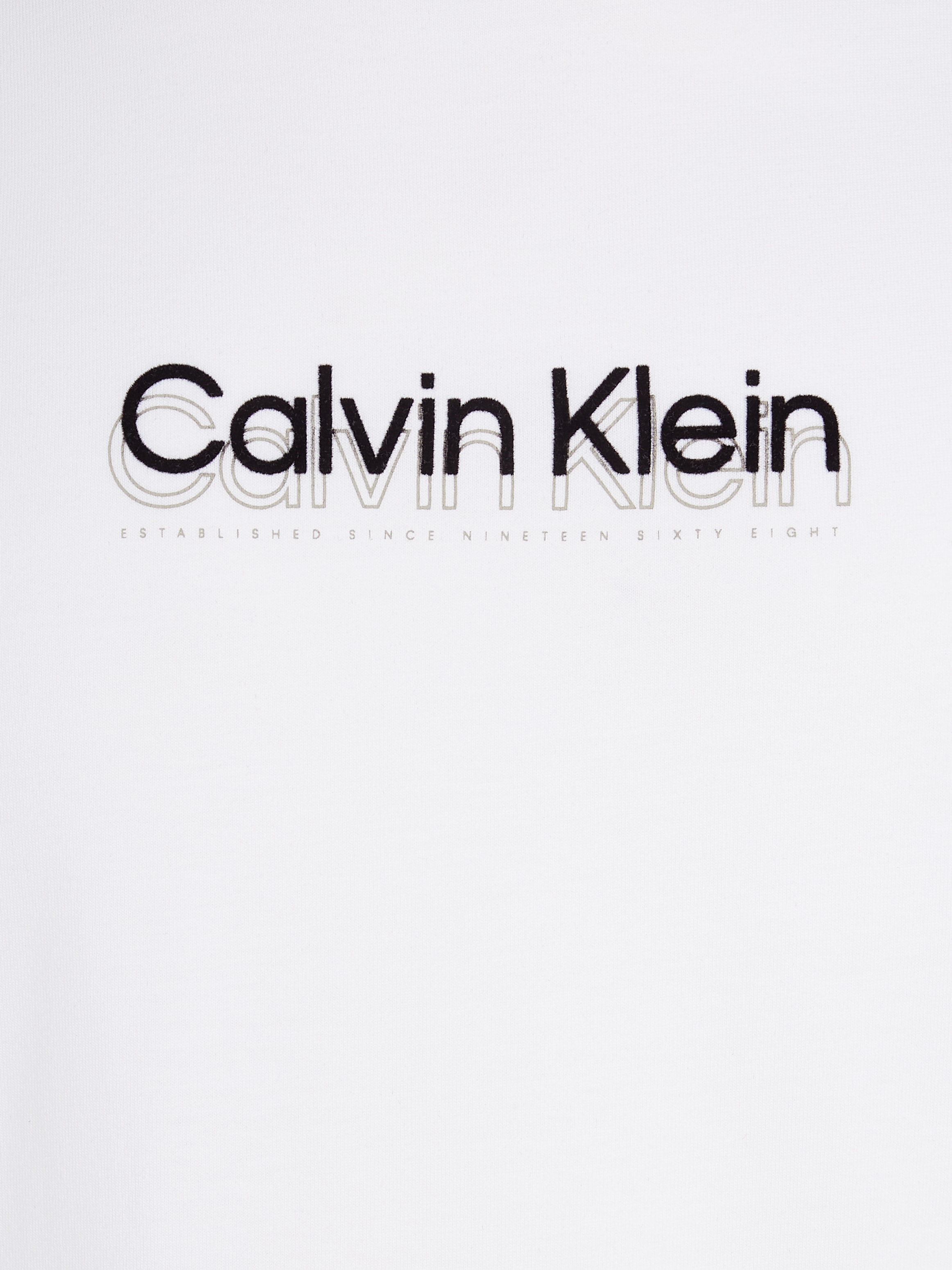 Calvin Klein T-Shirt »FLOCK LOGO T-SHIRT«, mit Logoschriftzug