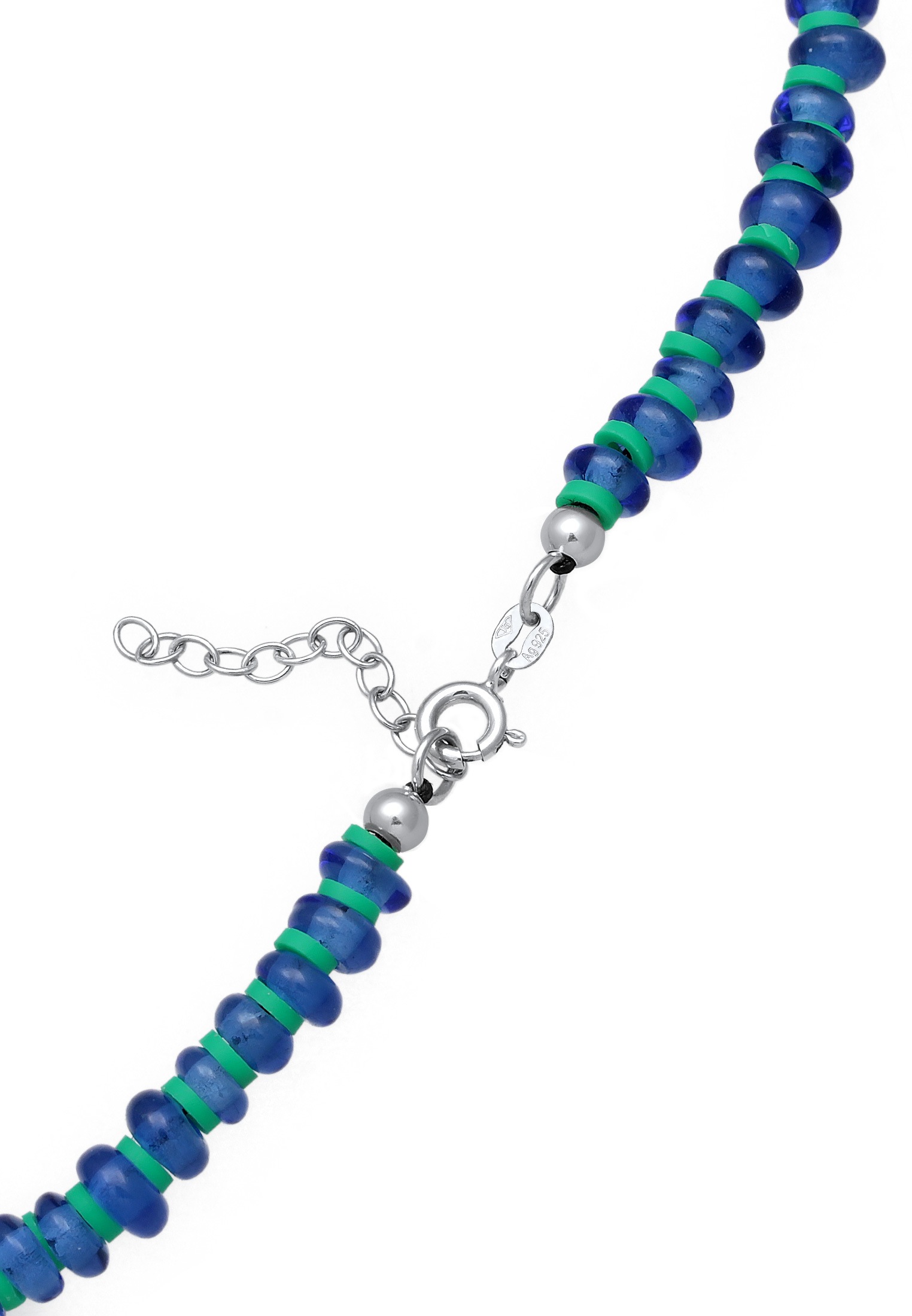 Elli Choker »Halskette Glas Perlen Heishi Disc Muschelkernperle 925 Silber«