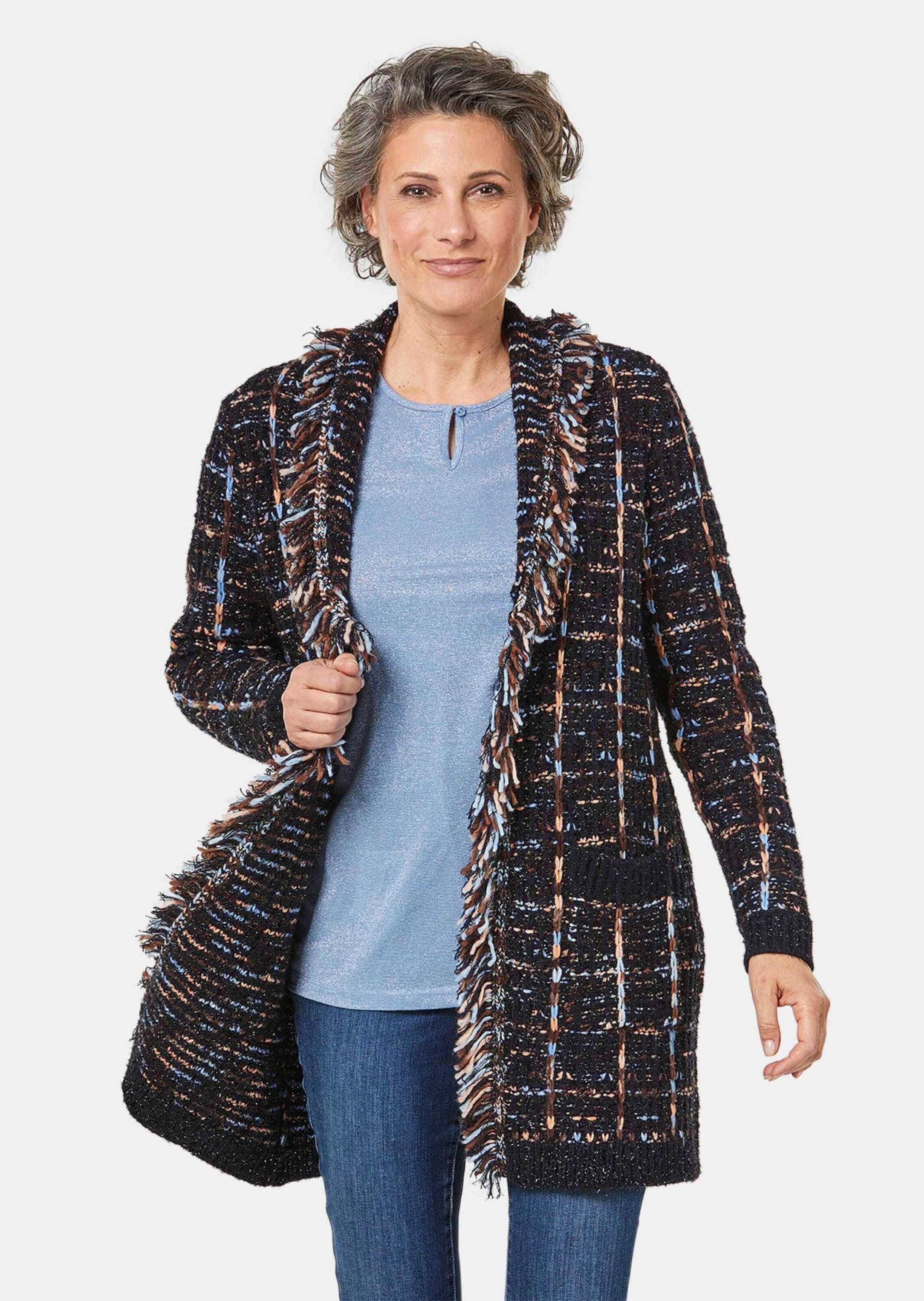 GOLDNER Strickjacke »Jacke Fransenstrickjacke«