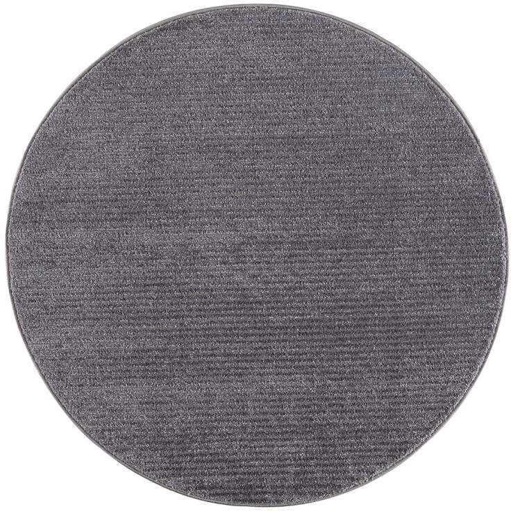Carpet City Teppich »Friseé-Teppich FANCY900«, rund, 12 mm Höhe, Kurzflor, Einfarbig, 3D-Optik, Streifen Look