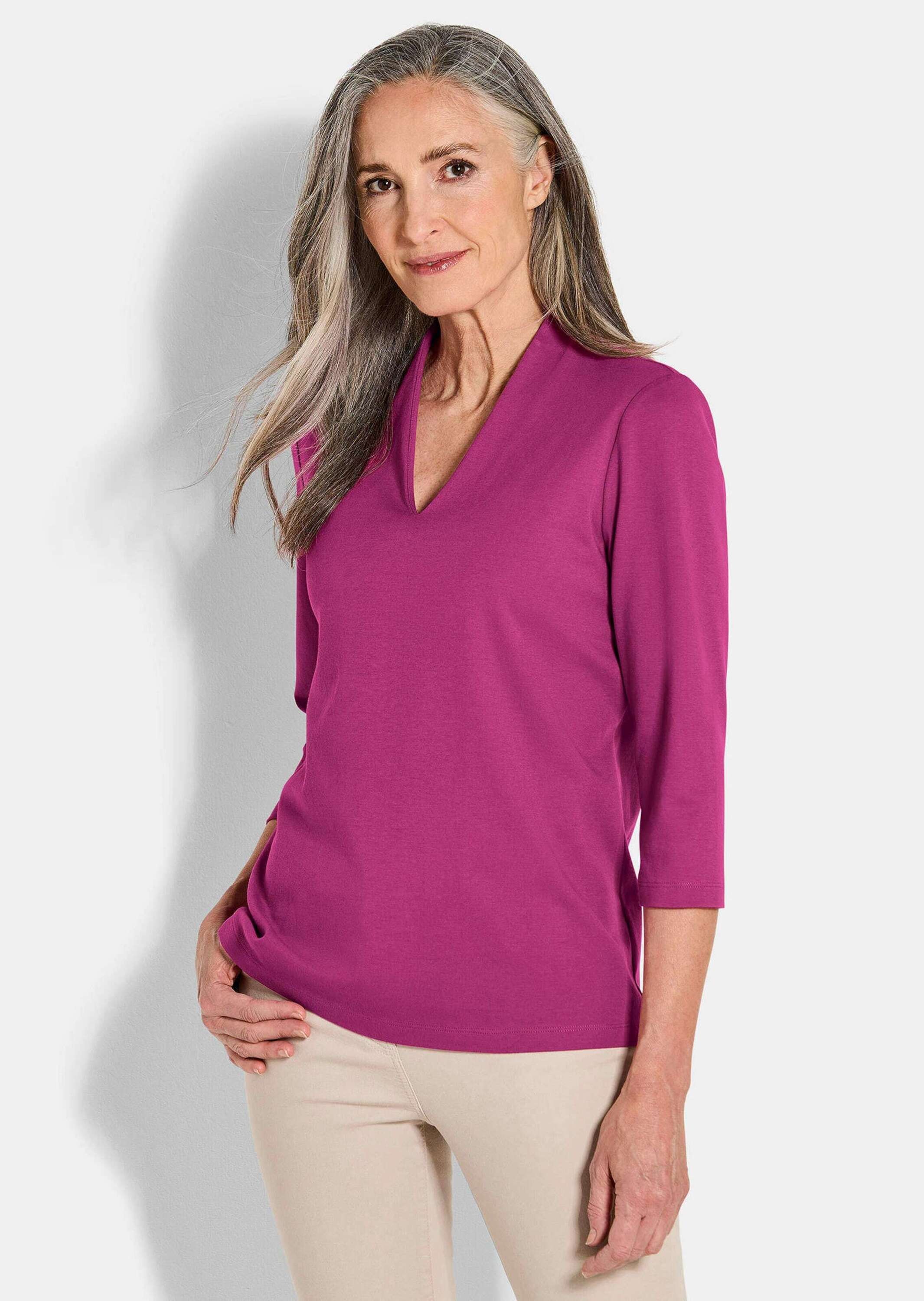 GOLDNER Kurzarmshirt »Basic-Shirt aus Interlock-Jersey«