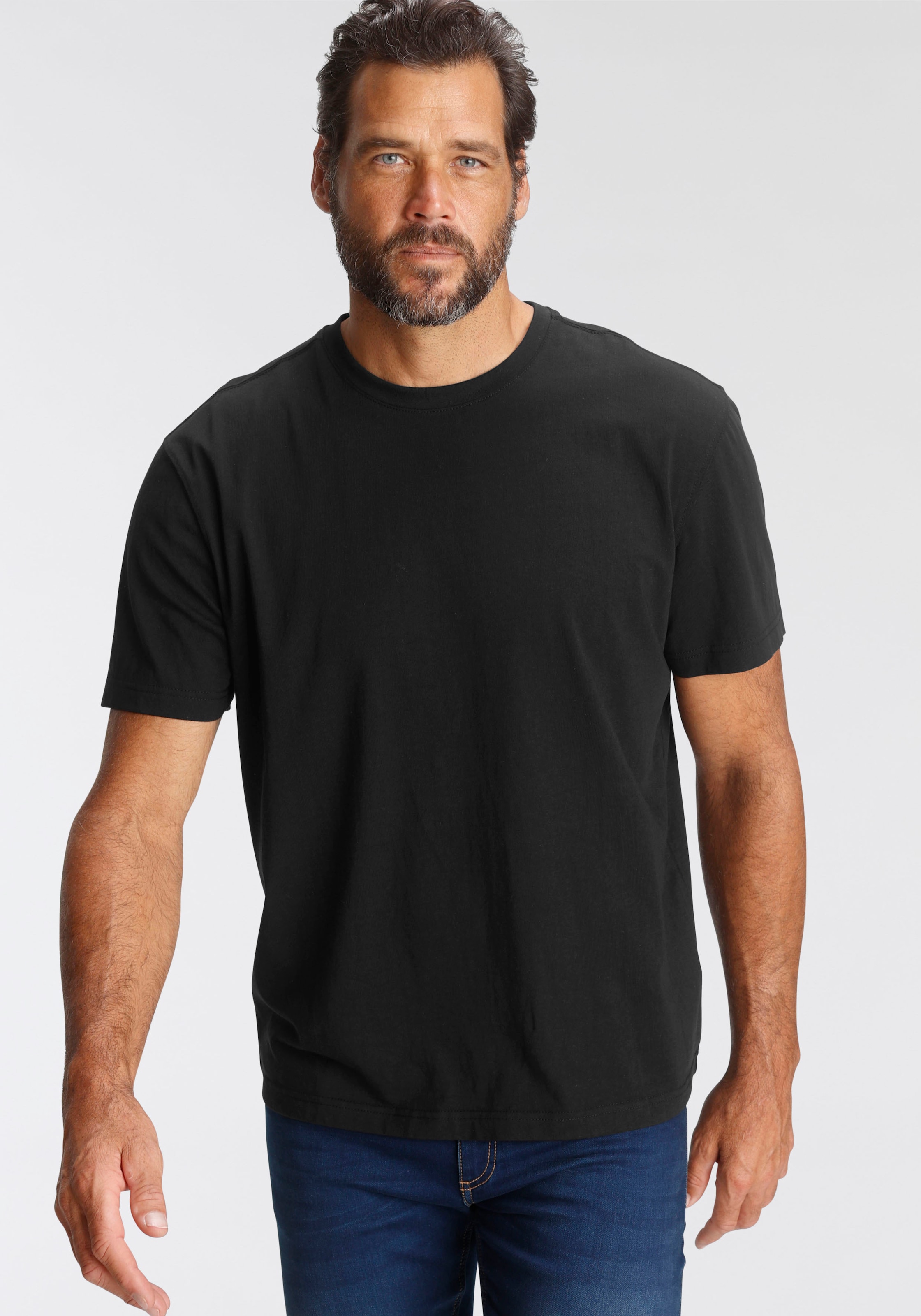 Man's World Rundhalsshirt, perfekt als Unterzieh- T-shirt