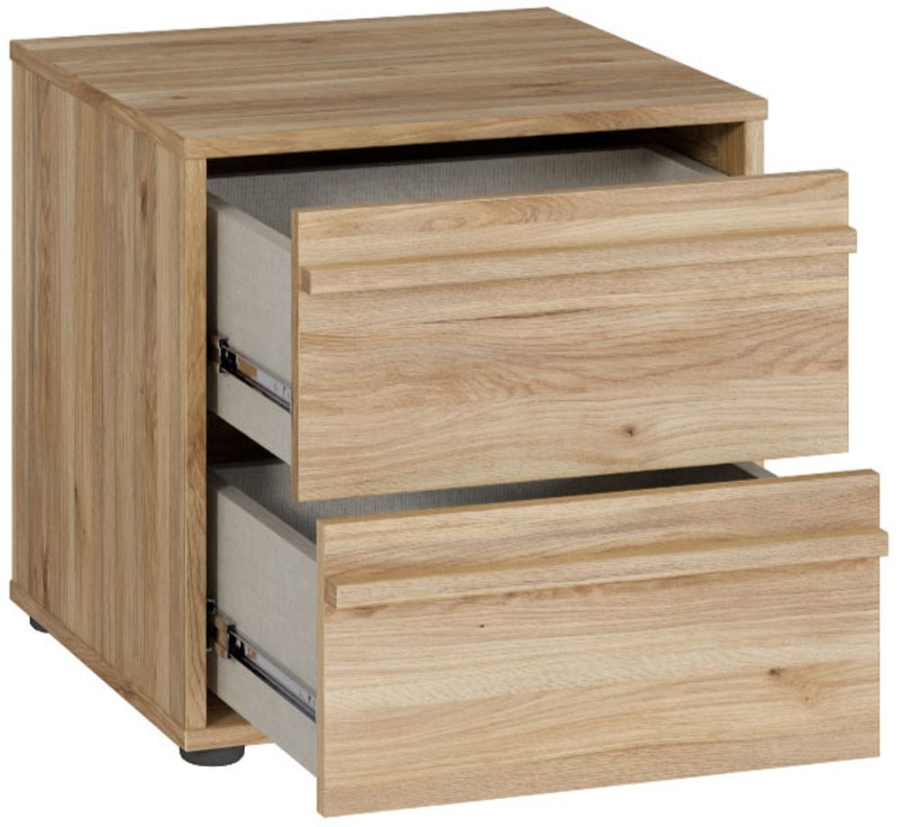 FORTE Nachtkommode »Viel Stauraum, 2 Schubkästen« B/H/T 43,4/43,3/41,7 cm; Schubkästen mit Vollauszug