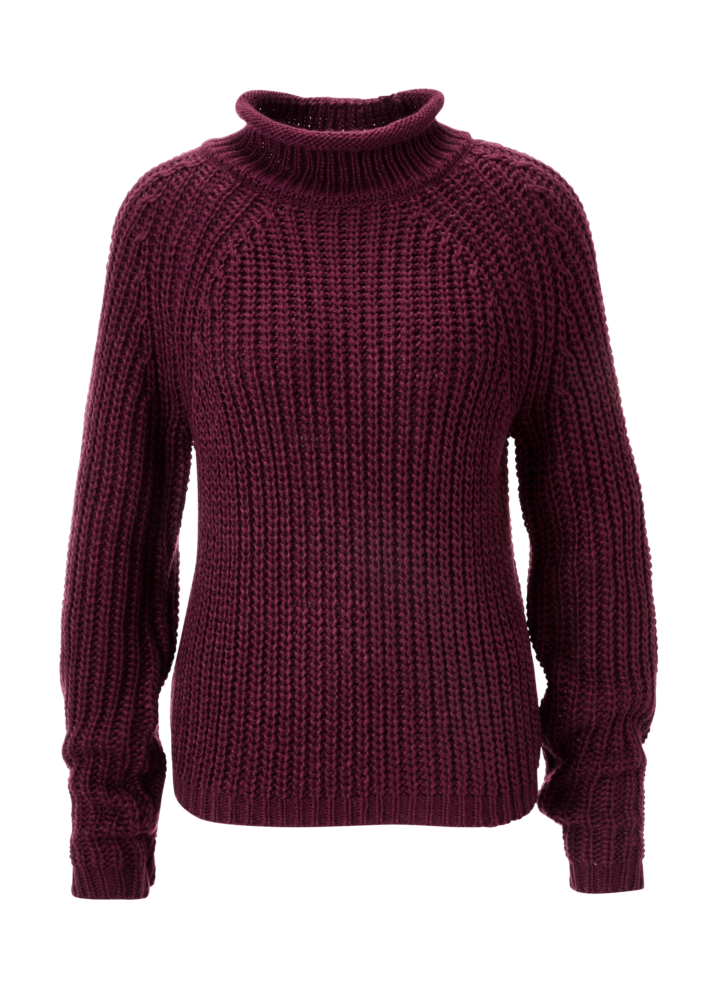Aniston CASUAL Strickpullover mit Rollkante am Stehkragen