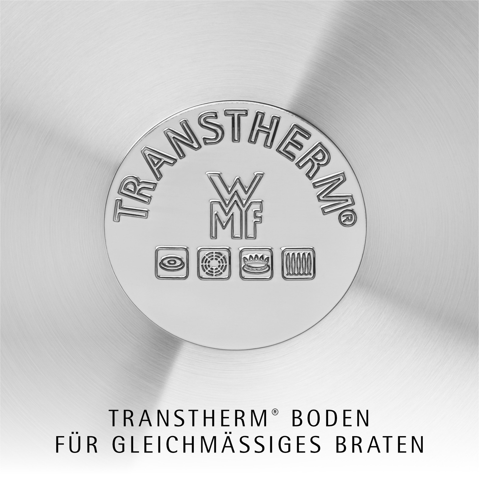 WMF Pfannen-Set »Inspiration, Pfannenset Induktion, herausragende Antihaftversiegelung« Cromargan® Edelstahl Rostfrei 18/10 Set, 3x Bratpfannen Ø 20/24/28 cm, 3 Stk. tlg. TransTherm-Allherdboden spart Energie, geeignet für alle Herdarten
