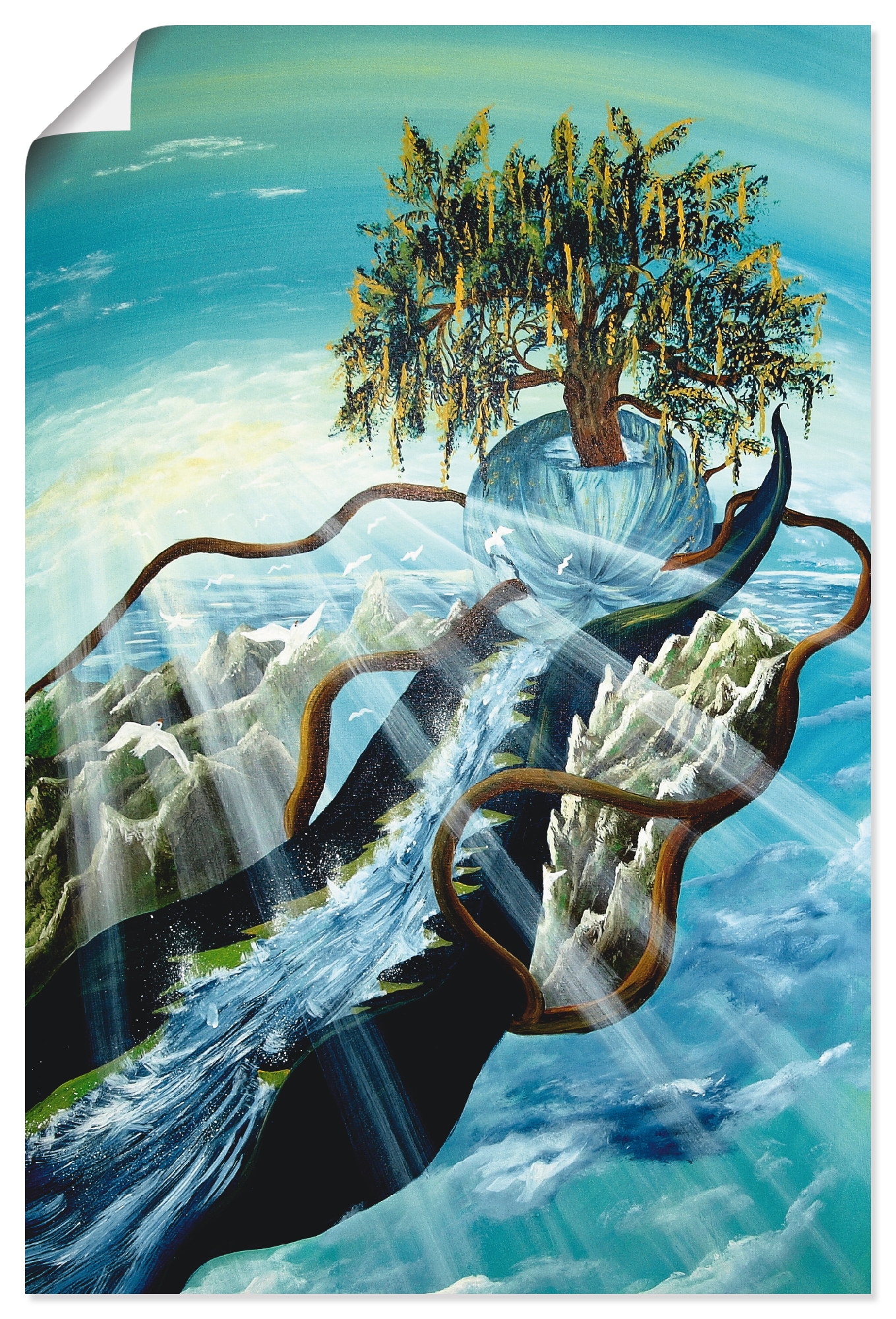 Artland Poster »Lebensfluss«, klassische Fantasie, (1 St.), als Alubild, Leinwandbild, Wandaufkleber oder Poster in versch. Größen