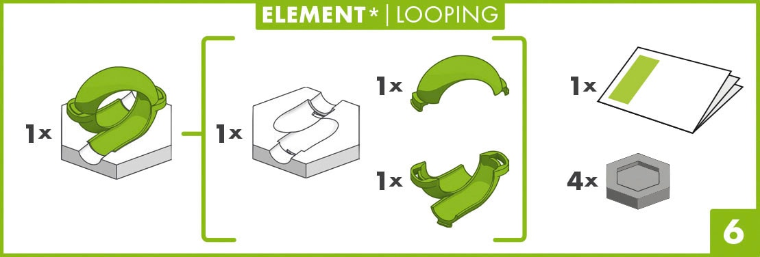 Ravensburger Kugelbahn-Bausatz »GraviTrax Element Looping«, Made in Europe