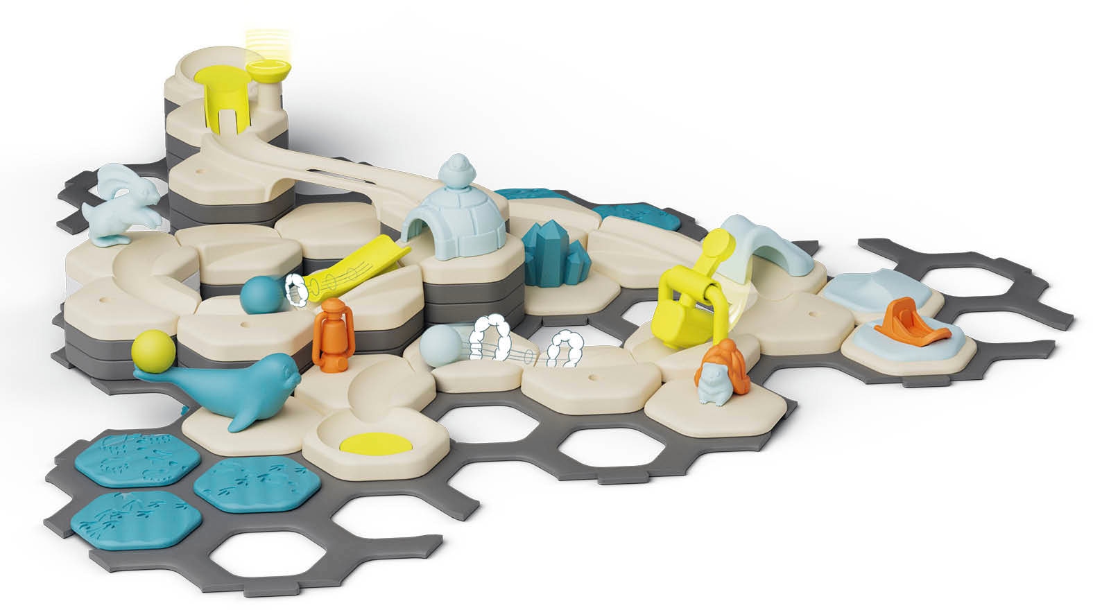 Ravensburger Kugelbahn-Bausatz »GraviTrax Junior Starter-Set L Ice«, Made in Europe