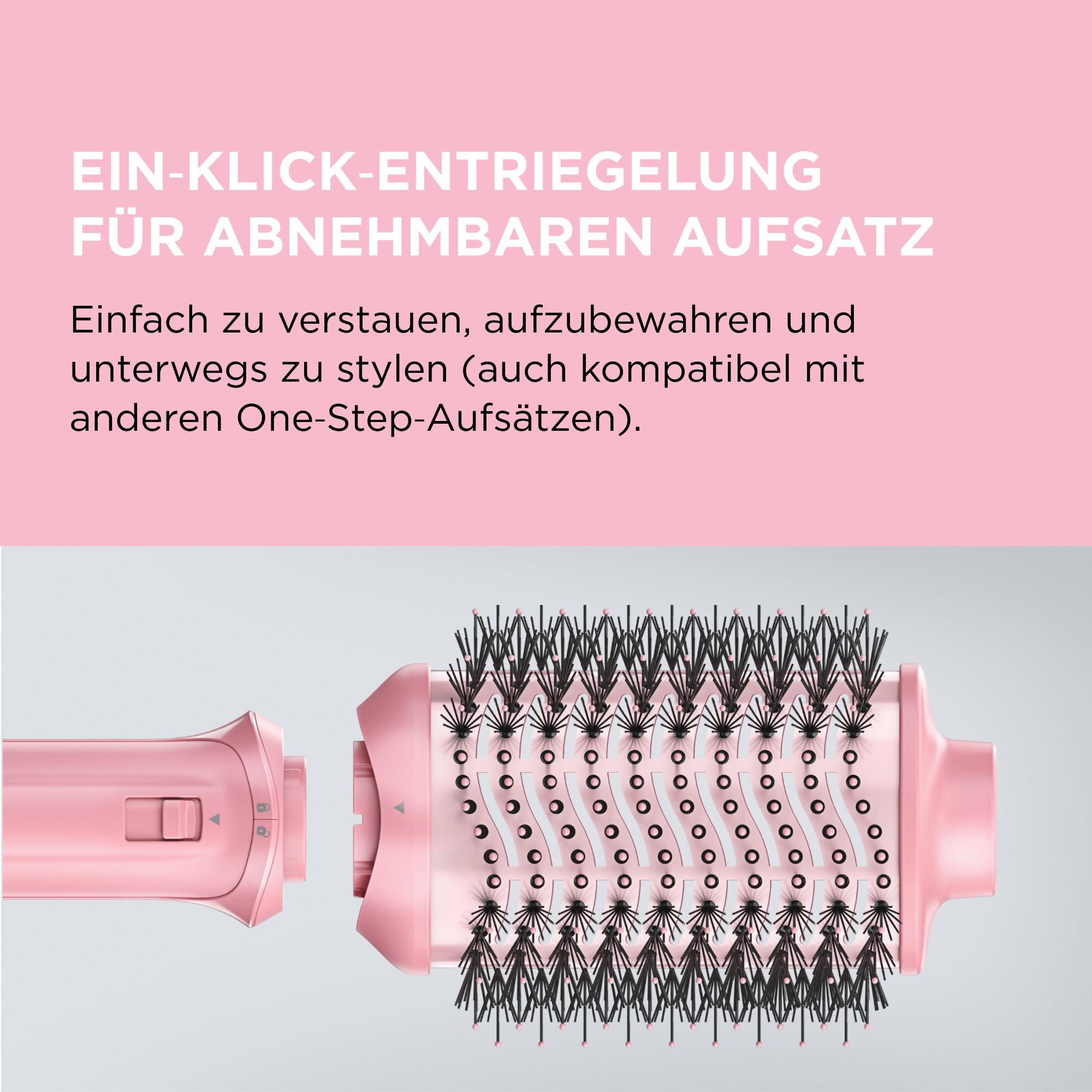 Revlon Multihaarstyler »One Step™ Volumiser Glow für voluminöse Blow‑Dry‑Ergebnisse, RVDR5375E« 1 Aufsätze Turmalin‑Ionen-Keramikbeschichtung, für mehr Glanz + weniger Haarbruch