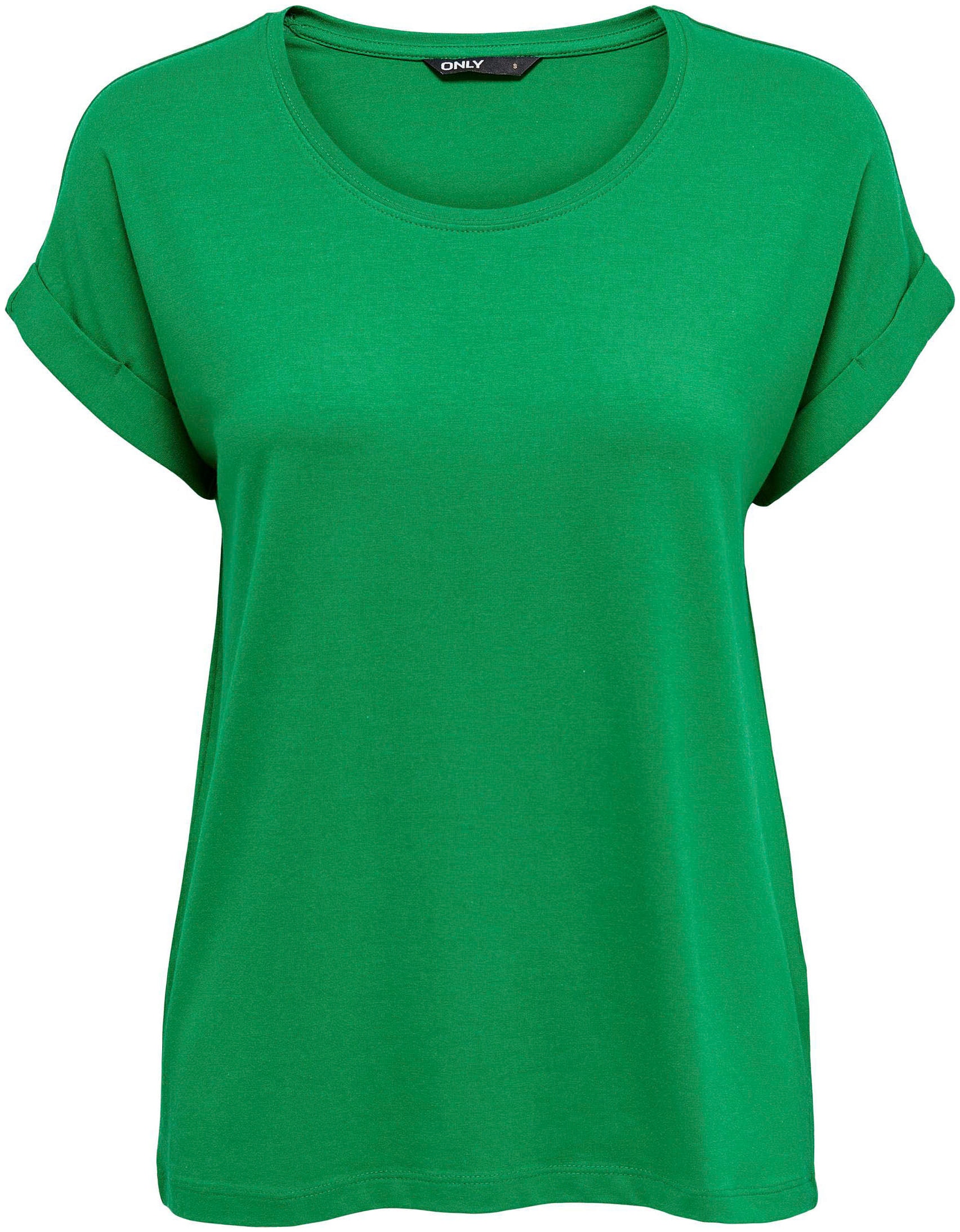 ONLY T-Shirt »ONLMOSTER S/S O-NECK TOP NOOS JRS«, mit Aufschlag am Arm