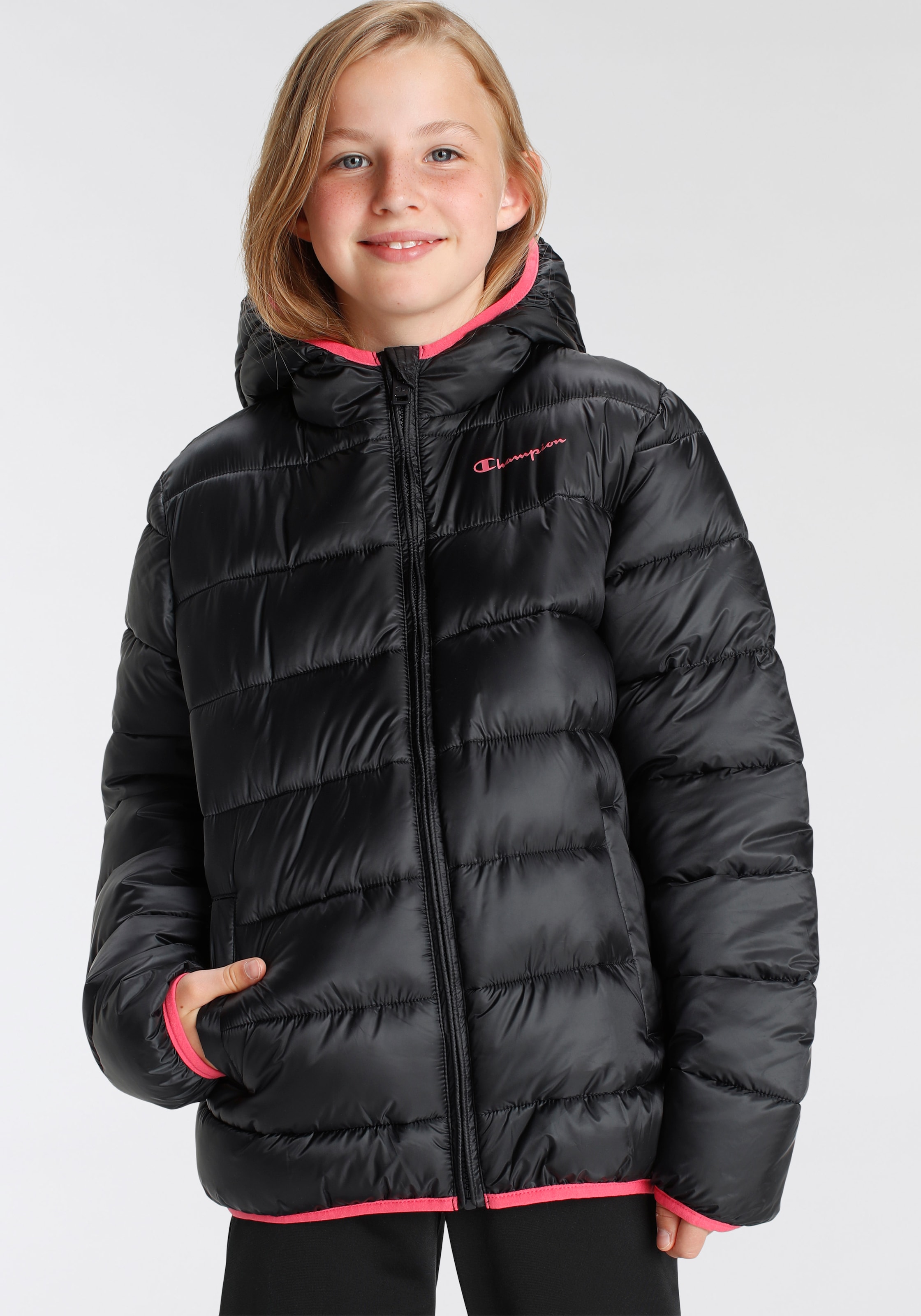 Online Hooded Kinder«, mit »Outdoor Steppjacke Champion Kapuze im - Shop OTTO für Jacket