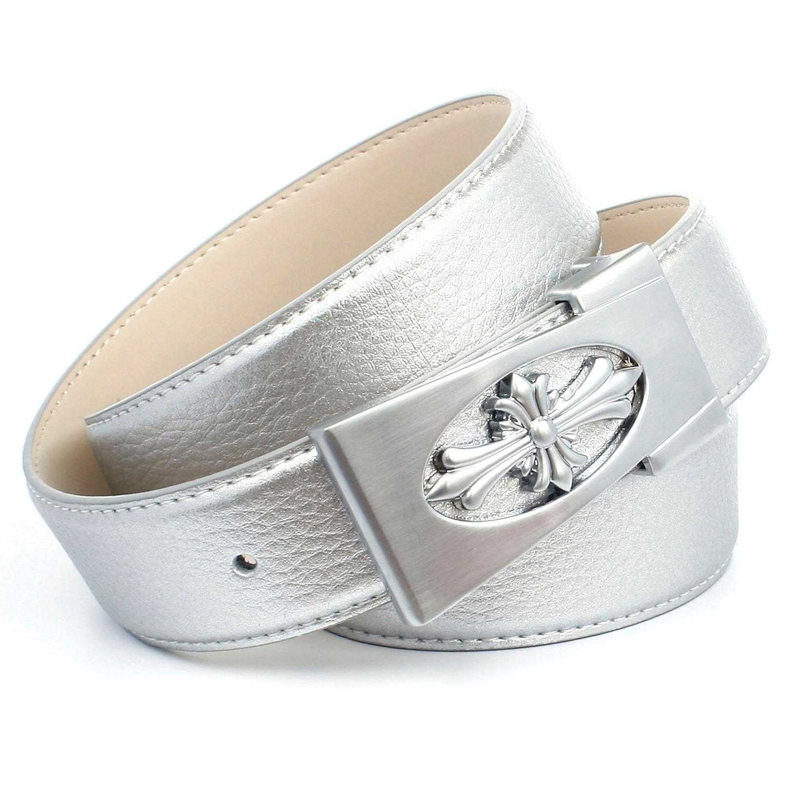 Anthoni Crown Ledergürtel, mit Fashion-Koppelschließe, glänzende Oberfläche