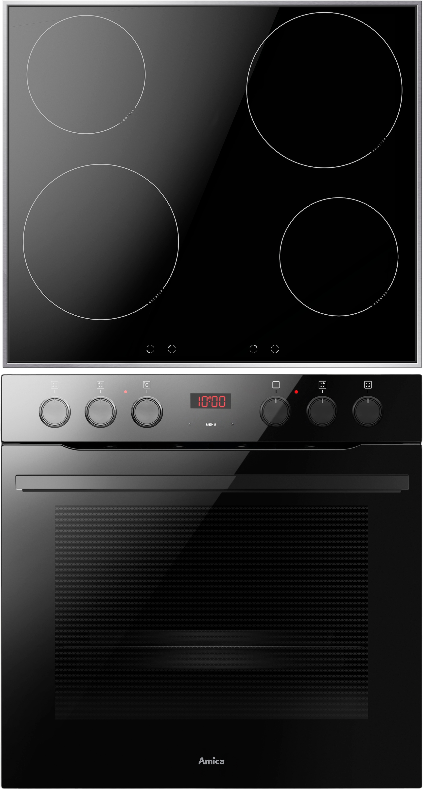 Amica Induktions Herd-Set »EHIX 933 133 S«, mit 1-fach-Teleskopauszug, Simple Steam Reinigungsfunktion
