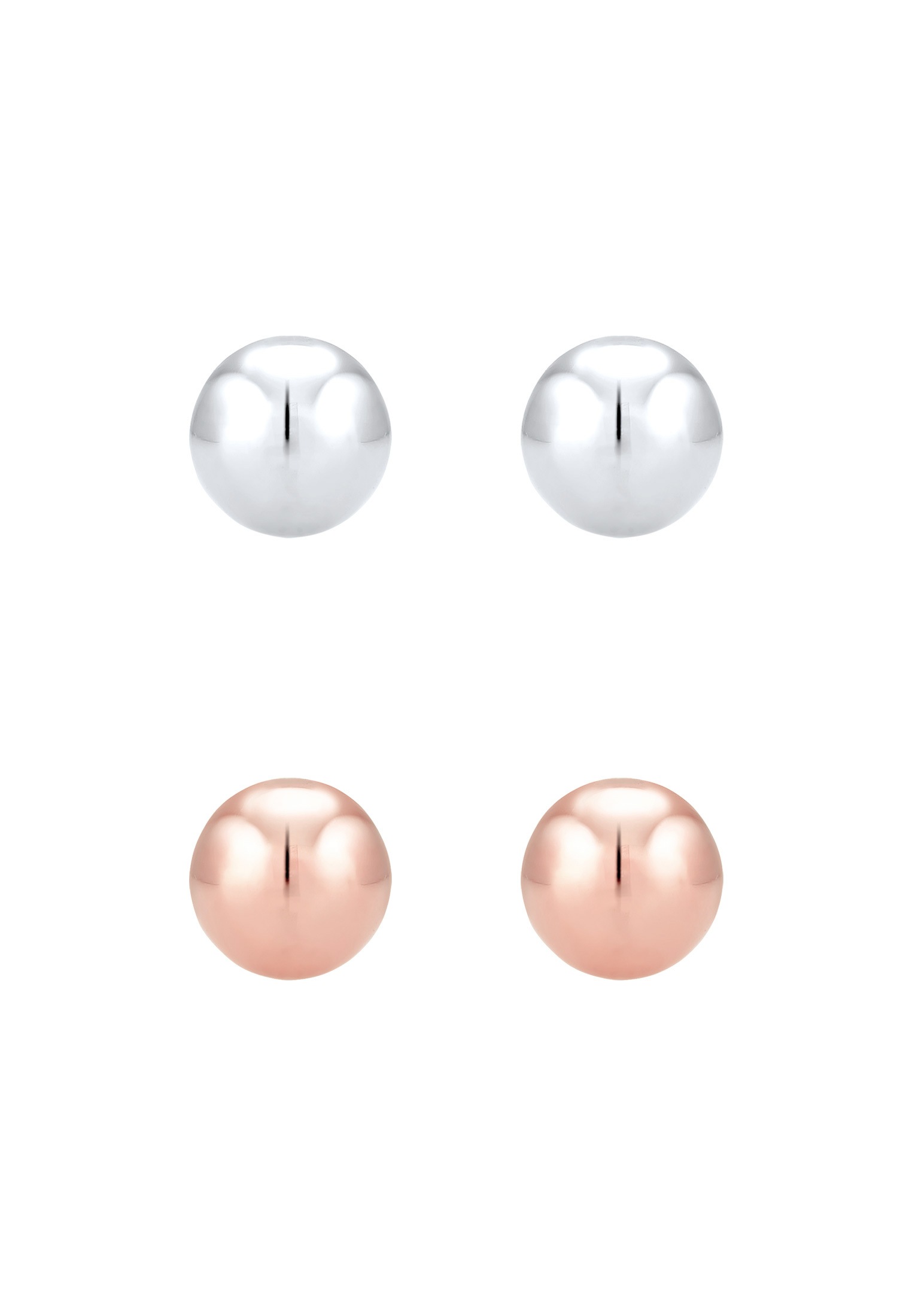 Elli Ohrstecker-Set »Ohrringe Ohrringe Kugel 2er Set 925 Sterling Silber bicolor«