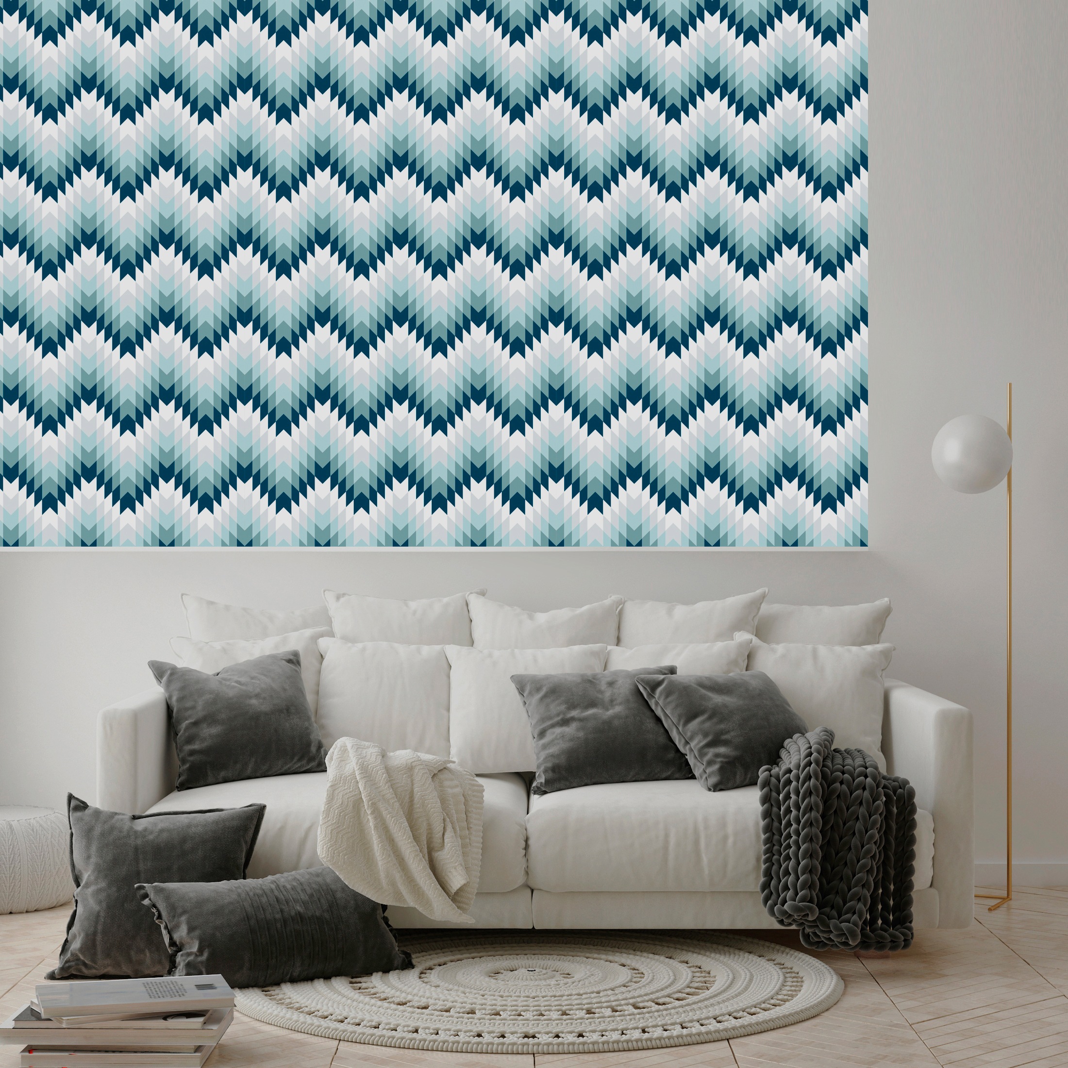 queence Vinyltapete »Agnes«, Farbverlauf-bedruckt-abstrakt, 90x250cm, selbstklebend, kinderleichte Anbringung, Sticker