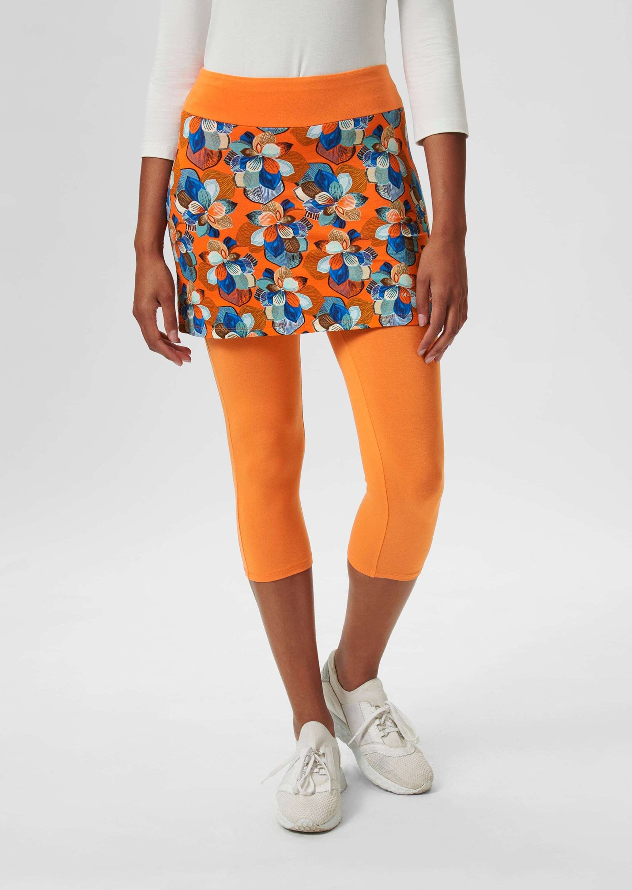 MADELEINE Wellnesshose »Yogahose mit Rock Verkürzte Yogahose mit Rock in floralem Print«