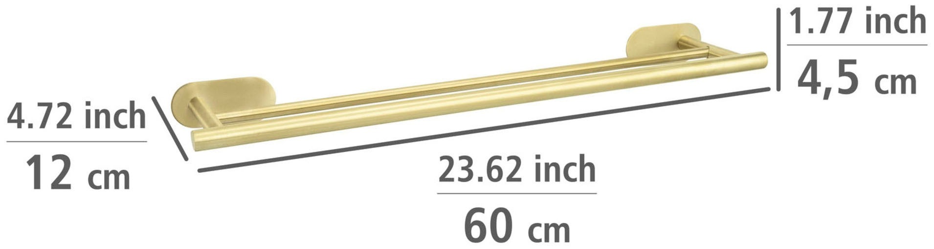 WENKO Handtuchstange »Turbo-Loc® Duo Orea«, Befestigen ohne Bohren