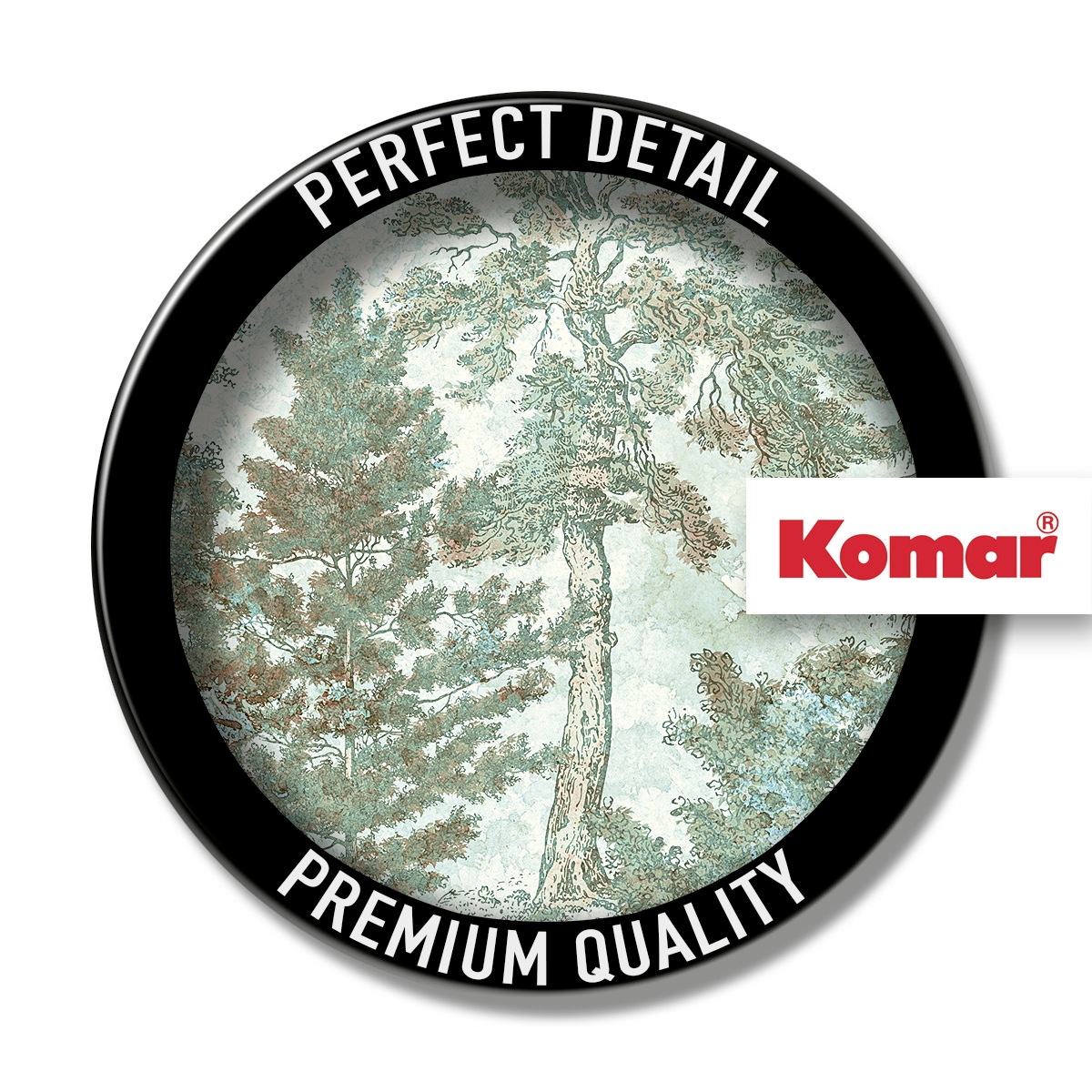 Komar Fototapete »Digitaldruck Vlies -  Pale Panoramic - Größe 400 x 250 cm« bedruckt | floral | geblümt | gemustert | tropisch glatt Wohnzimmer, Schlafzimmer