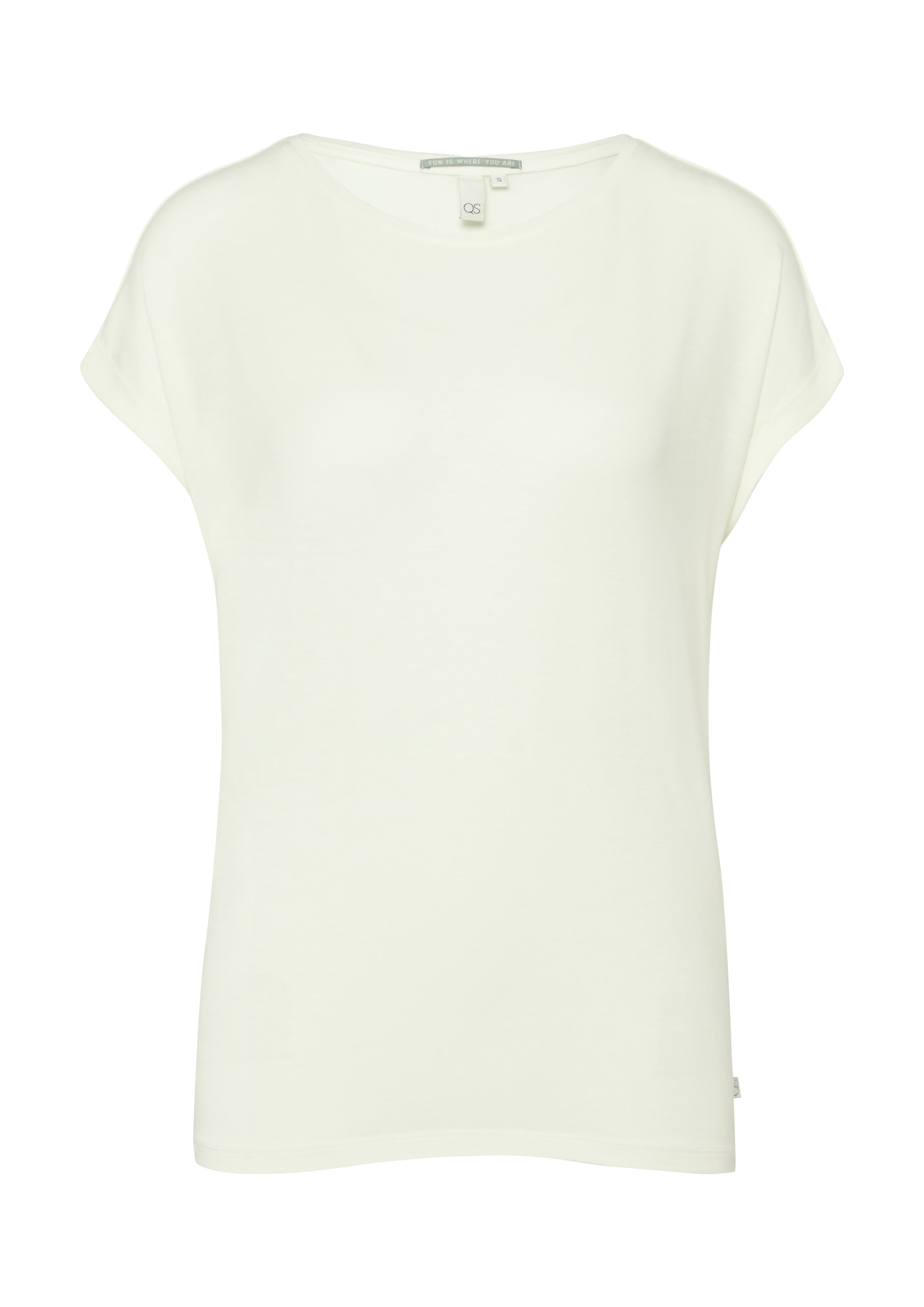 QS Kurzarmshirt, mit Ärmelaufschlag