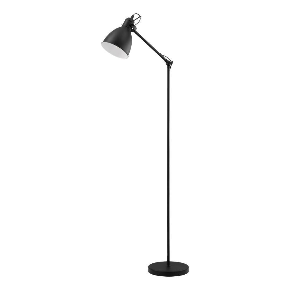 EGLO Stehlampe »PRIDDY Stehleuchte, Standleuchte, Stahl, schwarz, E27, Industrial«, 1 flammig, Leuchtmittel E27 | ohne Leuchtmittel, Wohnzimmerlampe, Esszimmer, 1 flammig, Retro, Vintage, 137x23cm