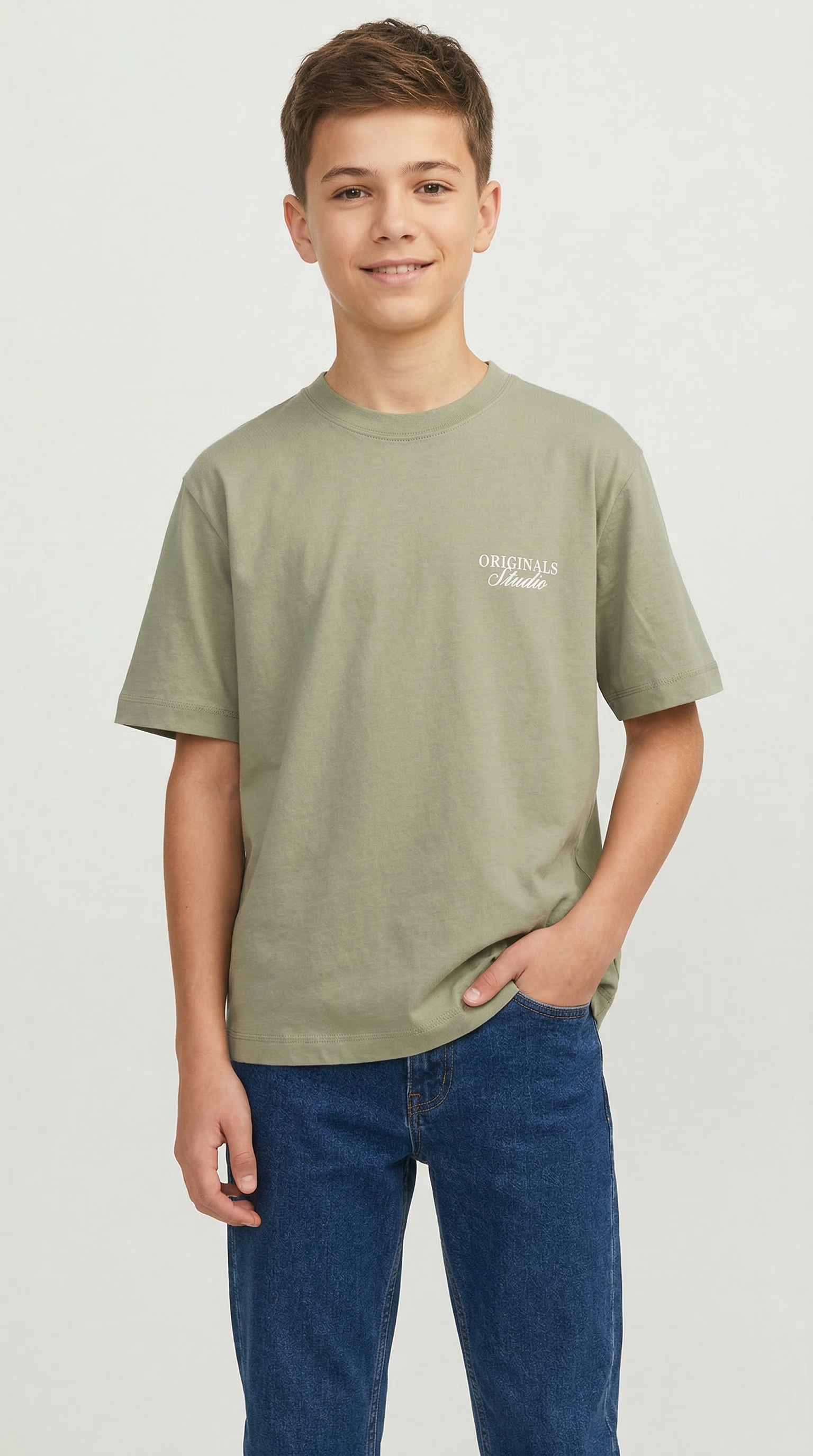 Jack & Jones Junior T-Shirt »JORNORREBRO TYPO TEE SS CREW NECK SN JNR«