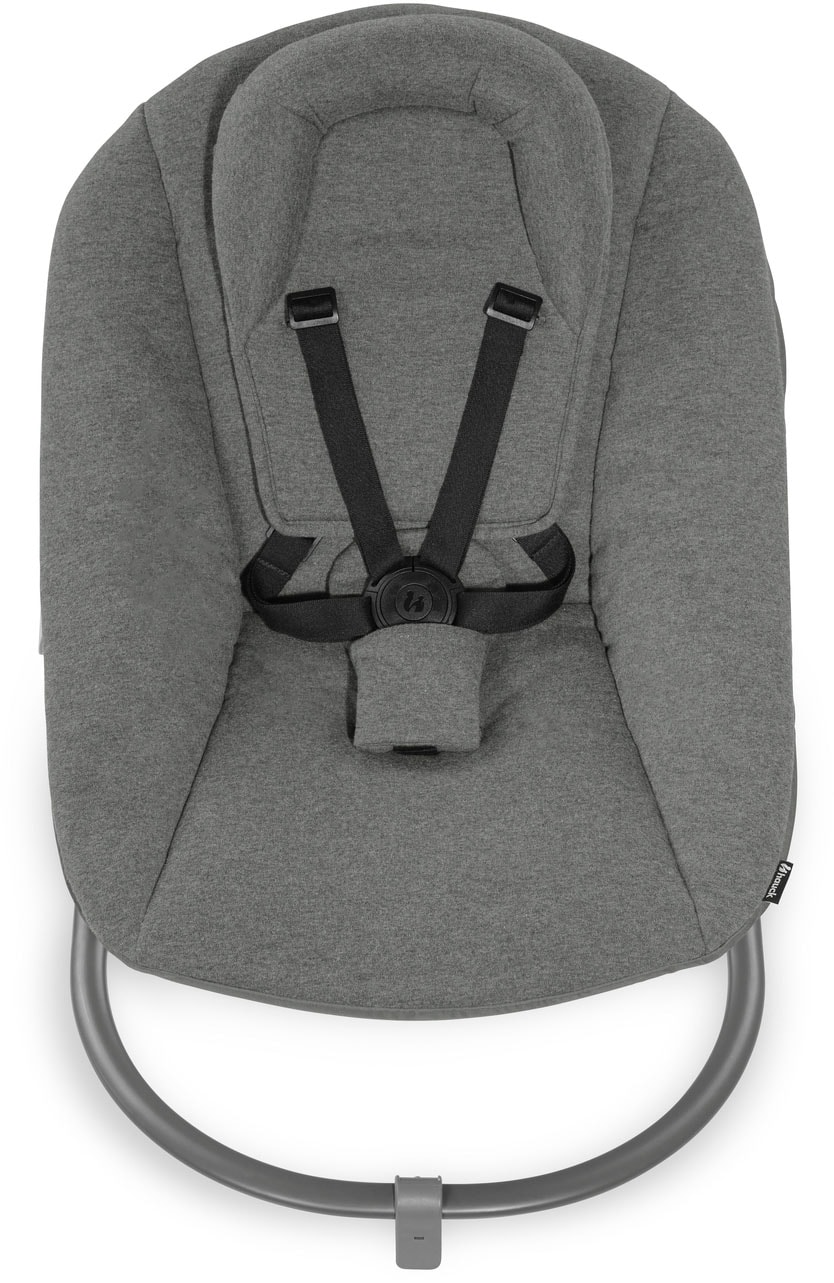 Hauck Babywippe »Alpha Bouncer Premium, Dark Grey«, bis 9 kg, für Neugeborene mit Wippgestell, für Hochstuhl Alpha+ und Beta+