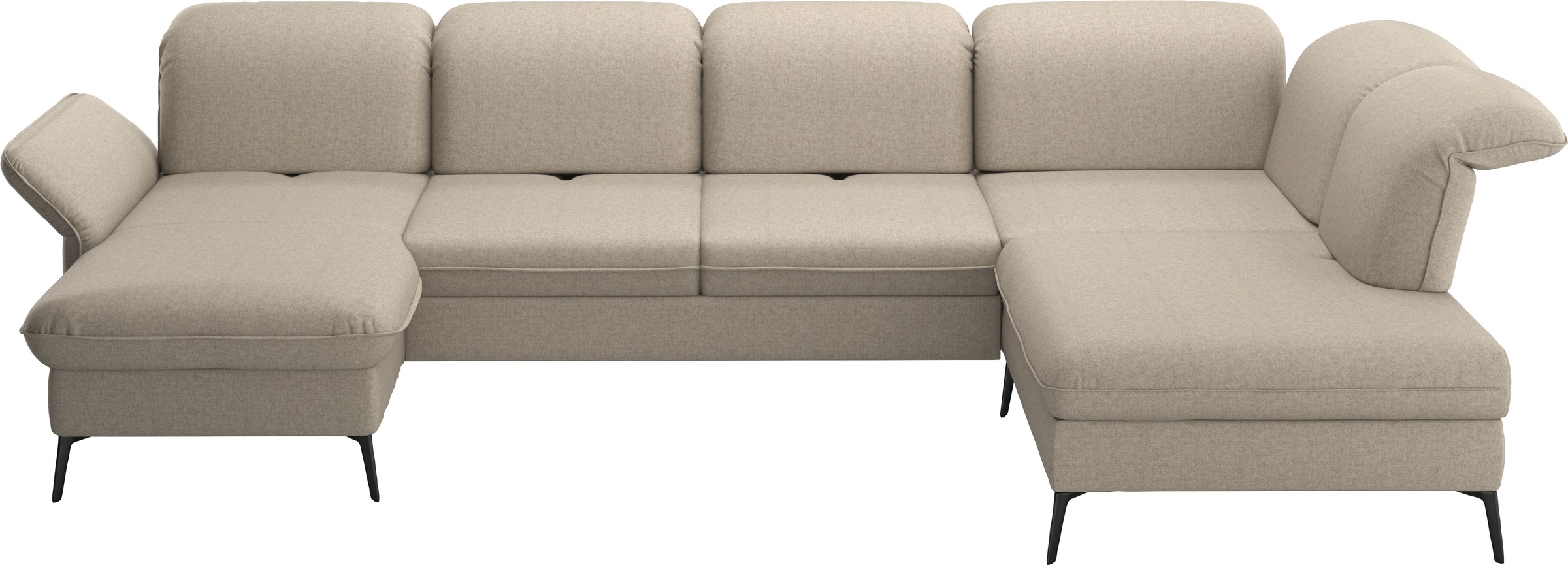 sit&more Wohnlandschaft »Emely, inkl. Sitztiefenverstellung«, wahlweise mit Bettfunktion,Bettkasten,Kopf- & Armteilverstellung