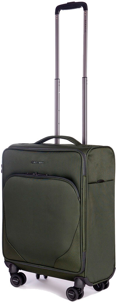 Stratic Weichgepäck-Trolley »Mix S, dark green«, 4 St. Rollen, Handgepäck Reisekoffer Reisegepäck TSA-Zahlenschloss