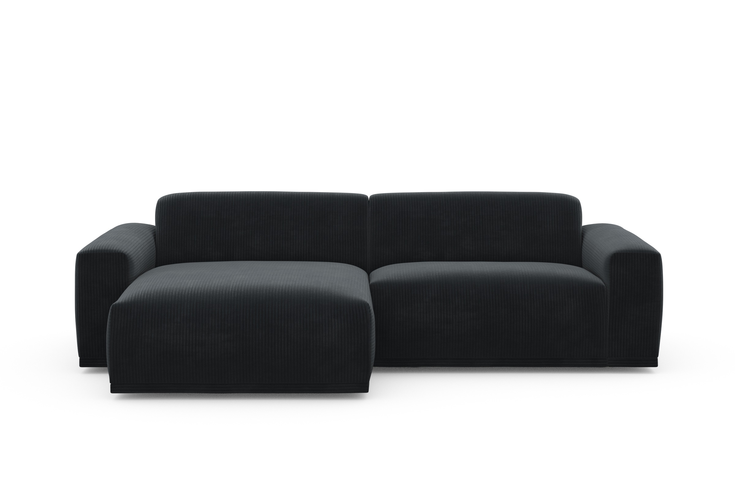 TRENDMANUFAKTUR Ecksofa »Braga, mit hochwertigem Kaltschaum, L-Form, in Cord erhältlich«, (2 St.), modernes Sofa, Couch mit hohem Sitzkomfort, 255/72/160 cm (B/H/T)