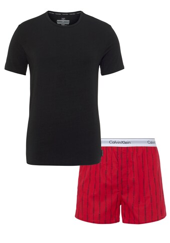Calvin Klein Pyjama, (2 tlg.), mit elastischem Logo-Bund kaufen