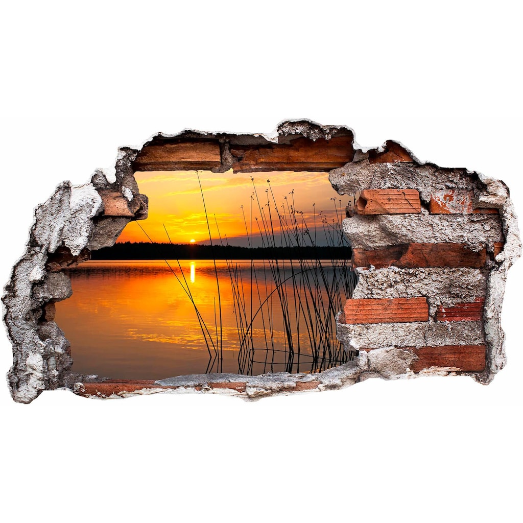 Wall-Art Wandtattoo »Sonnenuntergang am See«