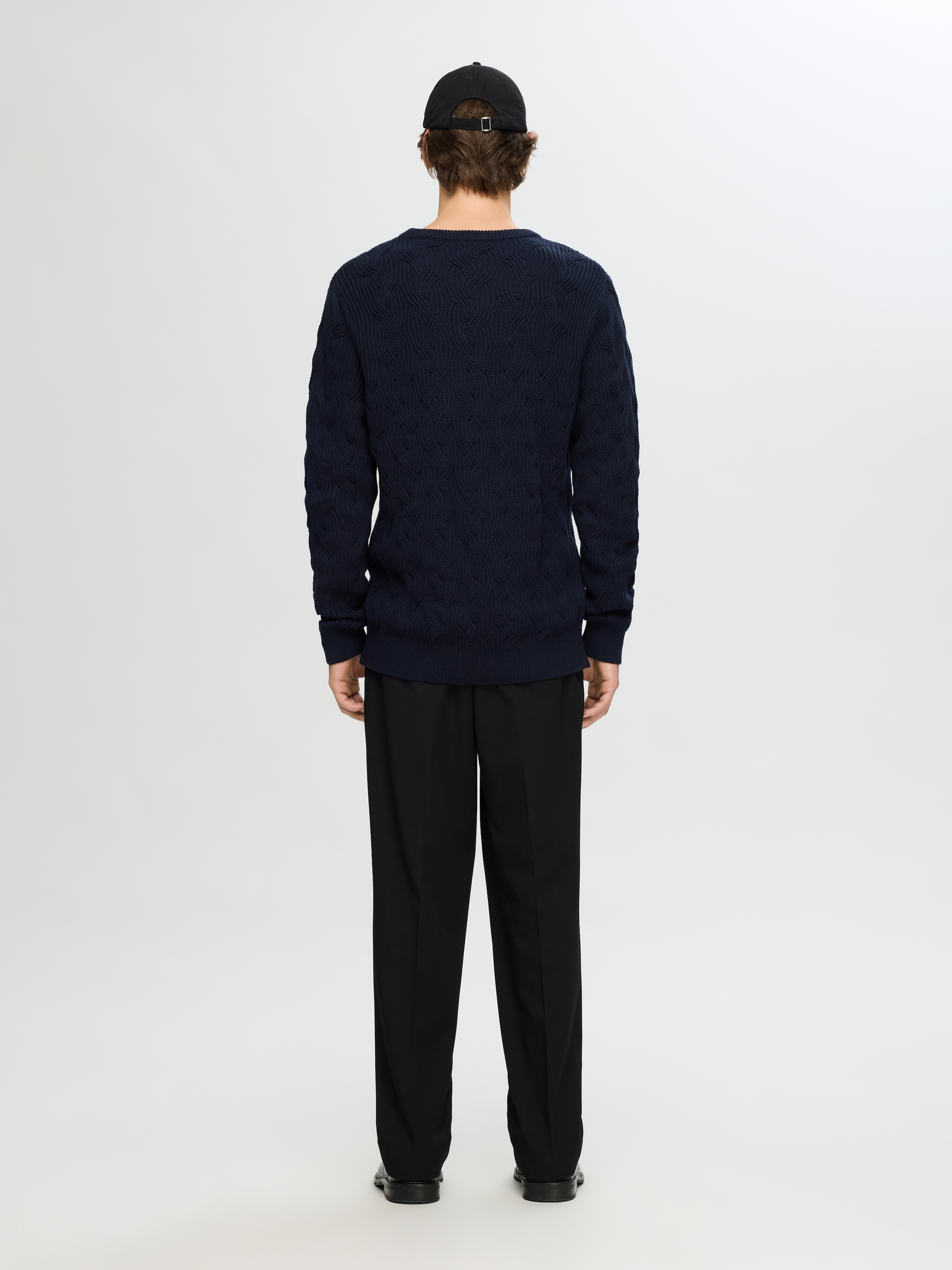 SELECTED HOMME Strickpullover »SLHCALLIS LS KNIT CABLE CREW NECK NOOS«