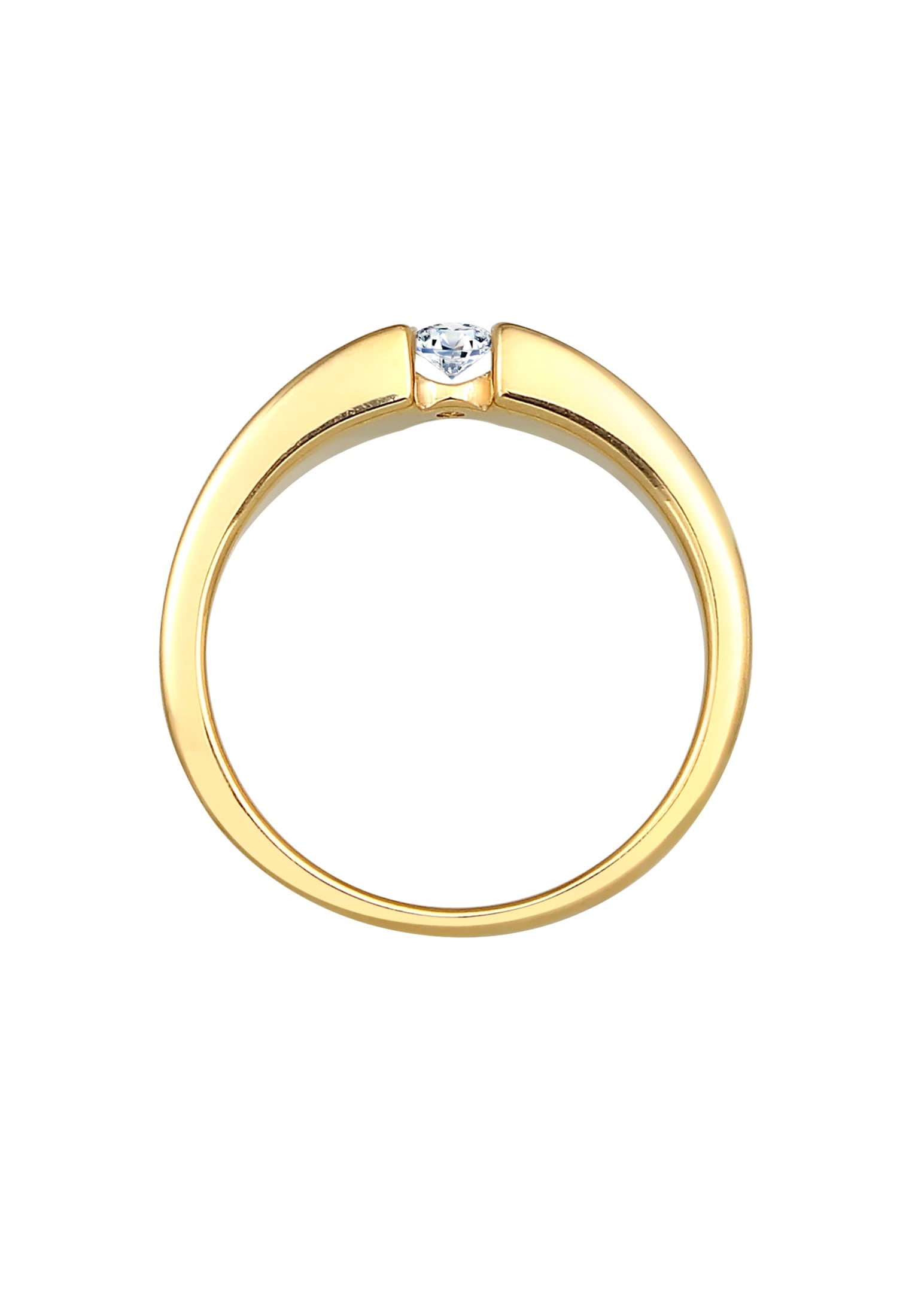 Elli DIAMONDS Verlobungsring »Ring Diamant Weiß Brillantschliff (0.11 ct) 585 Gelbgold«