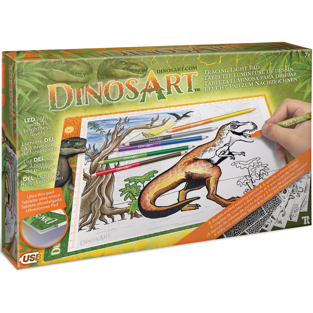 Dinos Art Malvorlage »Dinos Art, Dino Leuchtpad«