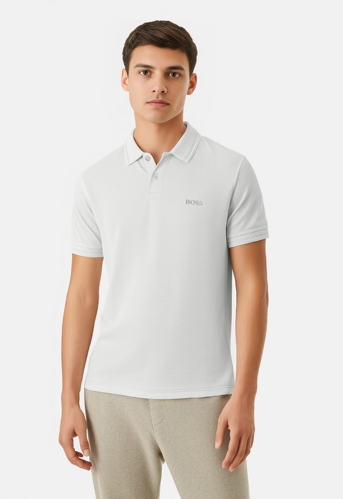 BOSS ORANGE Poloshirt »Pe Interlock« aus Baumwoll-Piqué mit Logo-Print Regular