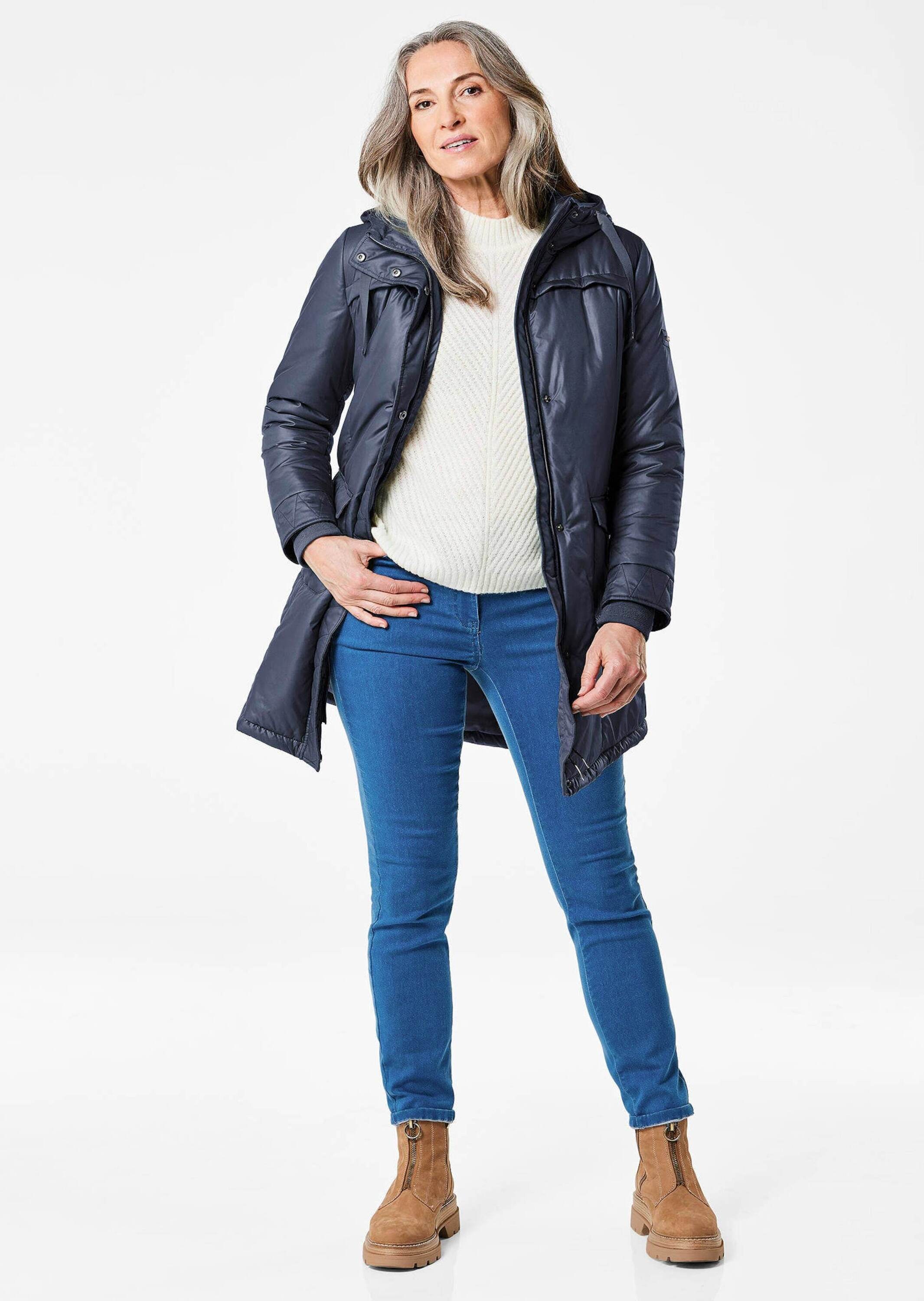 GOLDNER Winterjacke »Kurzgröße Anorak« Ziersteppung